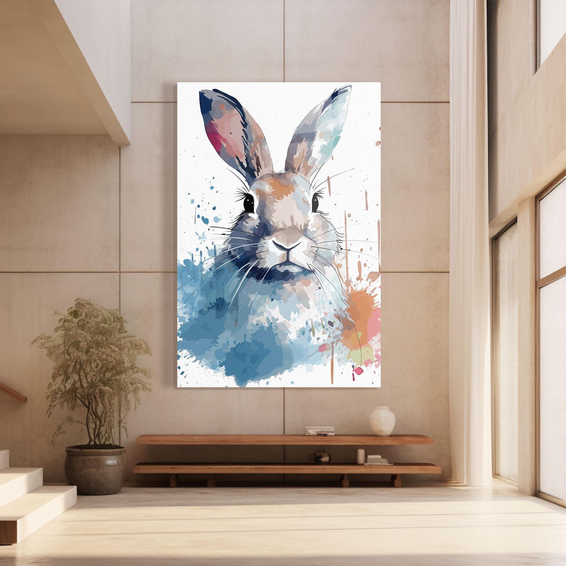 Glasbild Bunny Art Splash mockup 8
