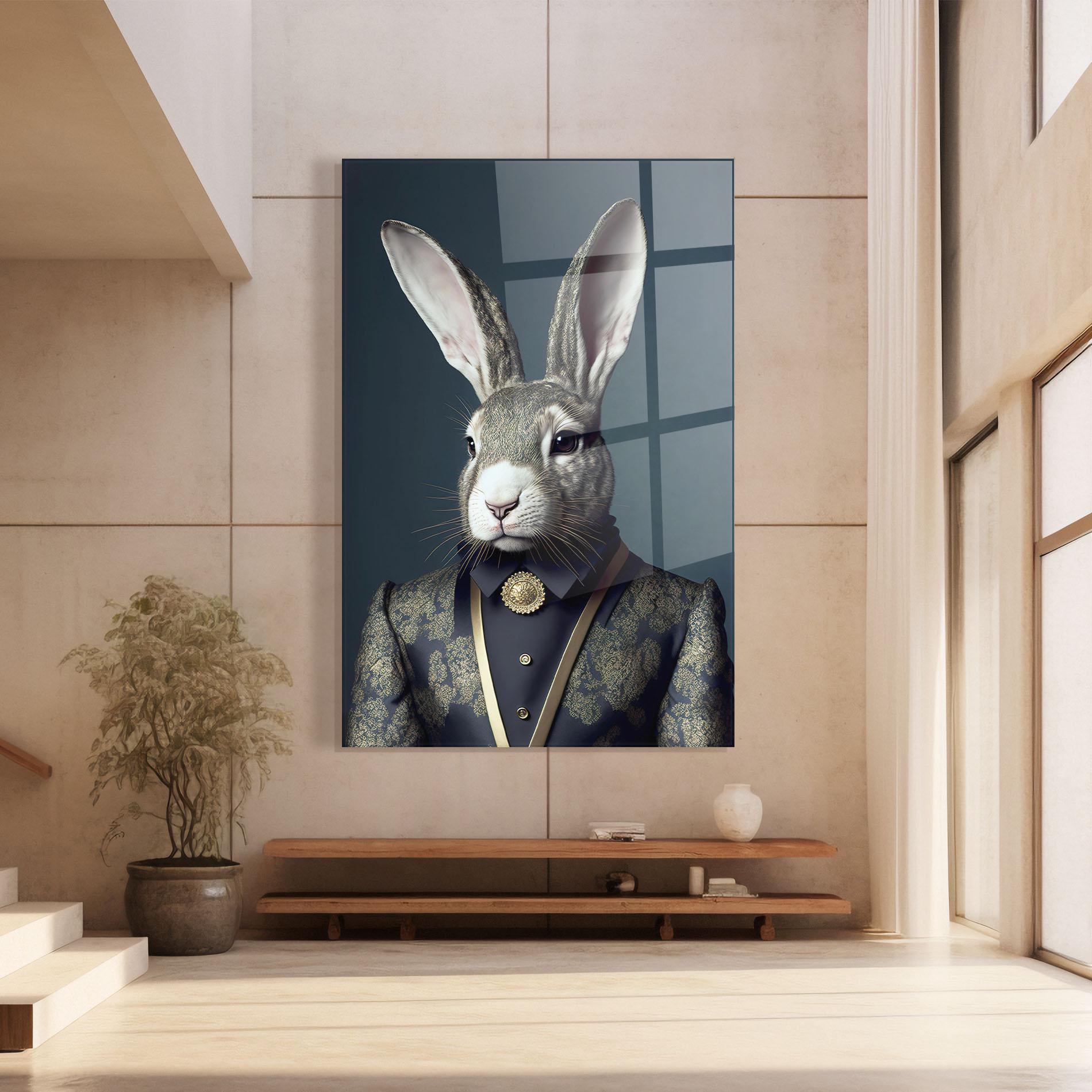 Glasbild Elegant Rabbit mockup 8