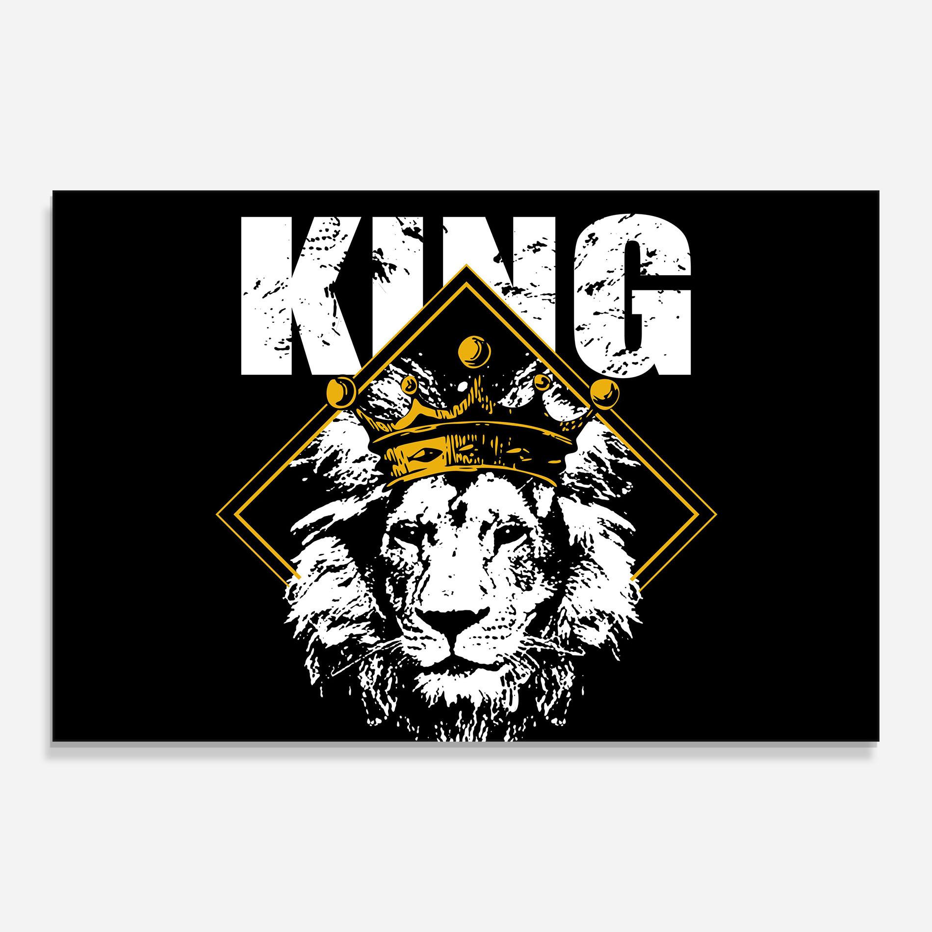 Glasbild Jungle King mockup 0