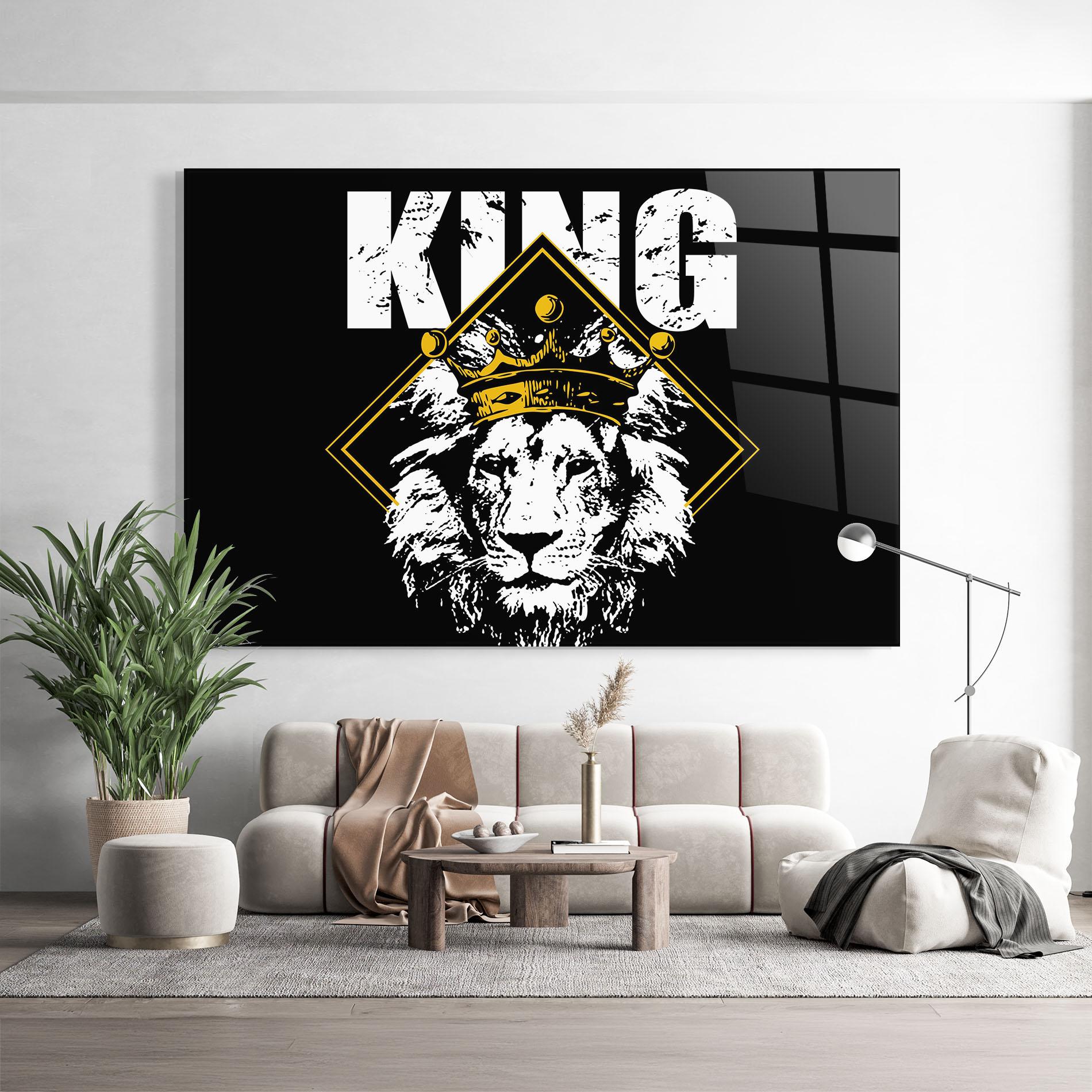 Glasbild Jungle King mockup 9