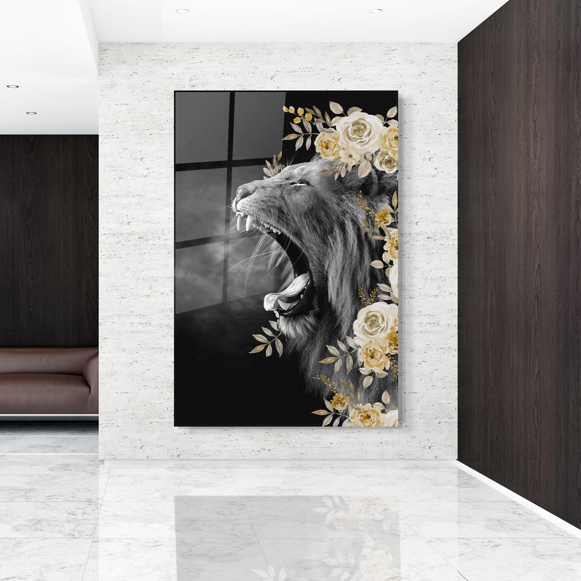 Glasbild Roaring Flowers mockup 9