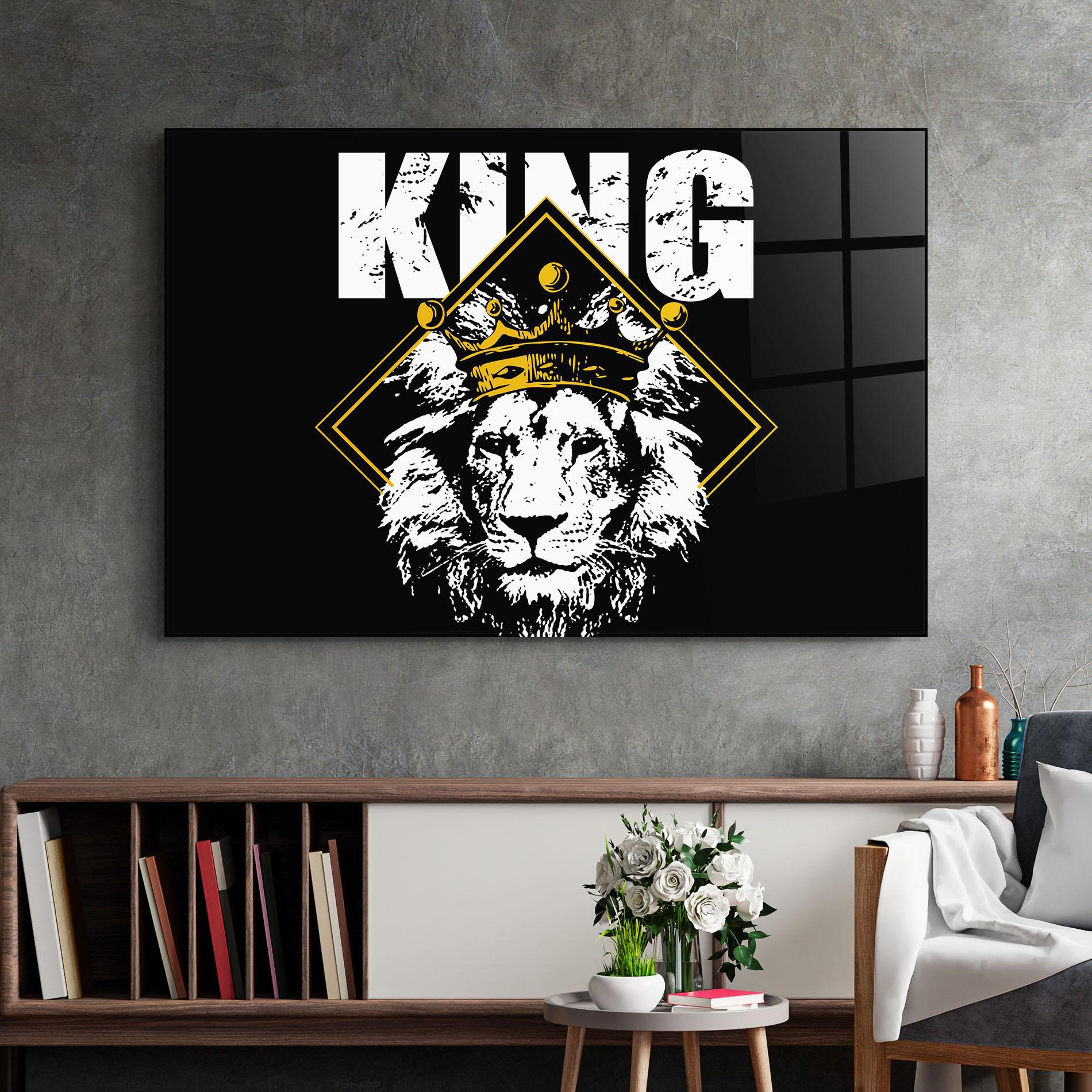 Glasbild Jungle King mockup 2