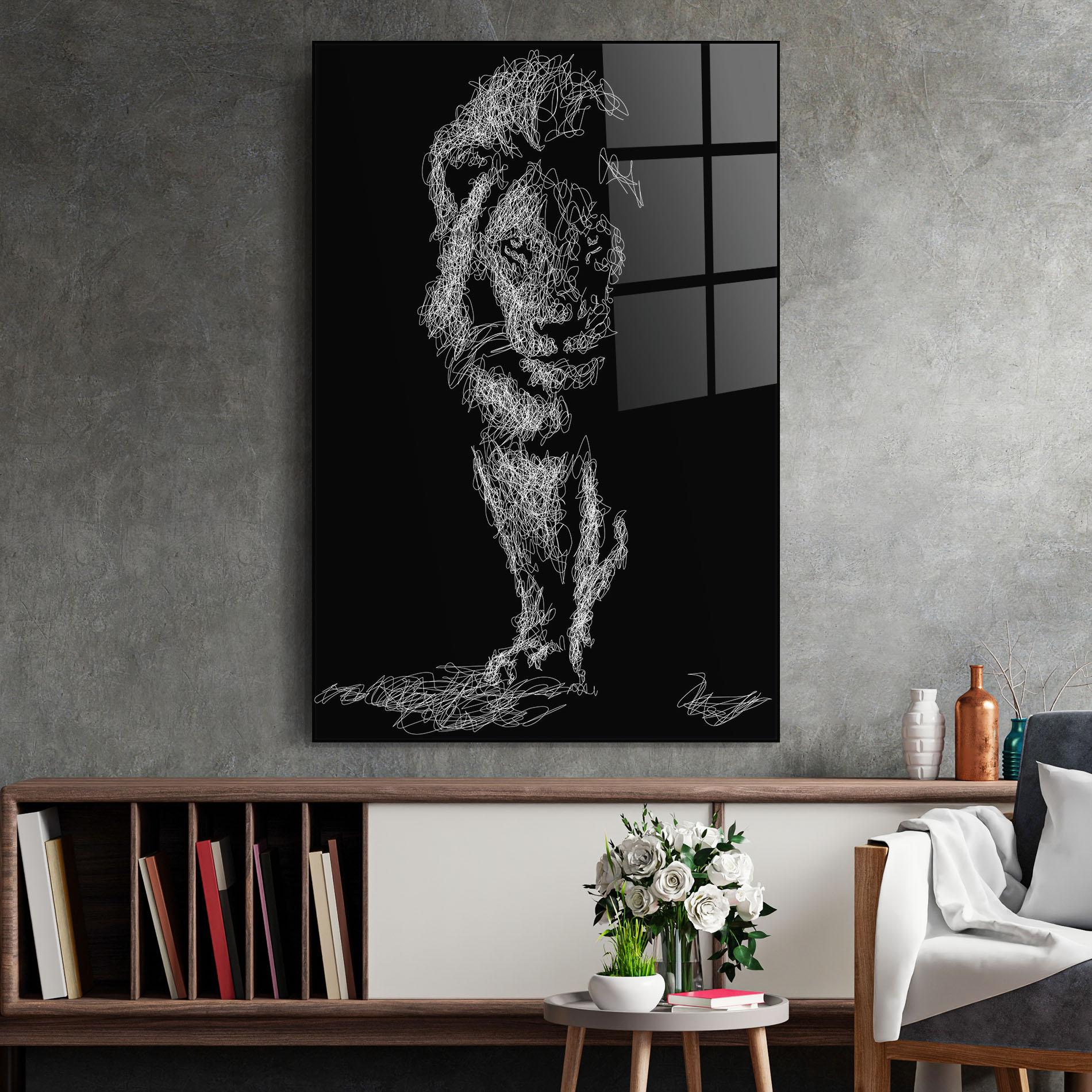 Glasbild Lion Signature mockup 2