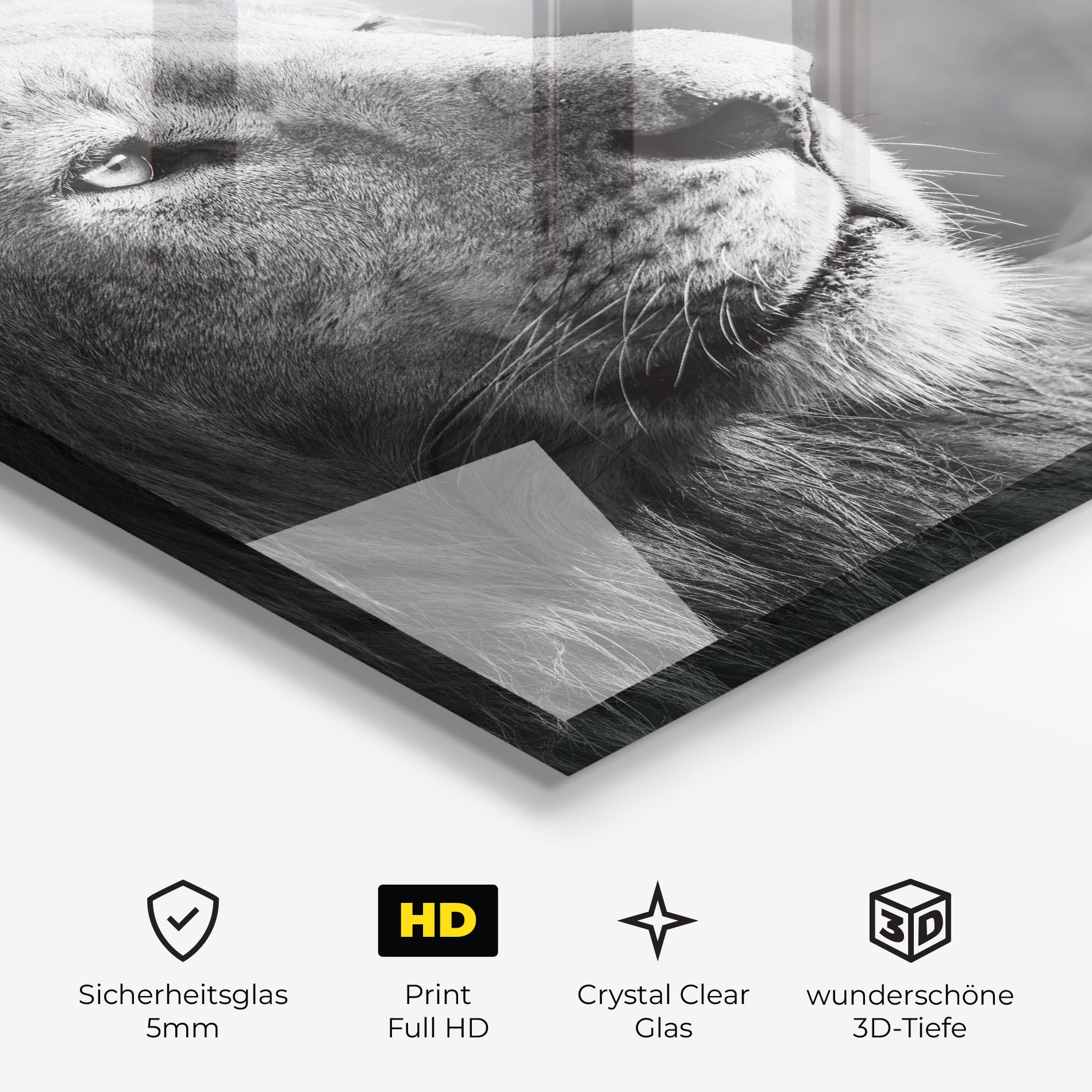 Grey Lion Head mockup 3