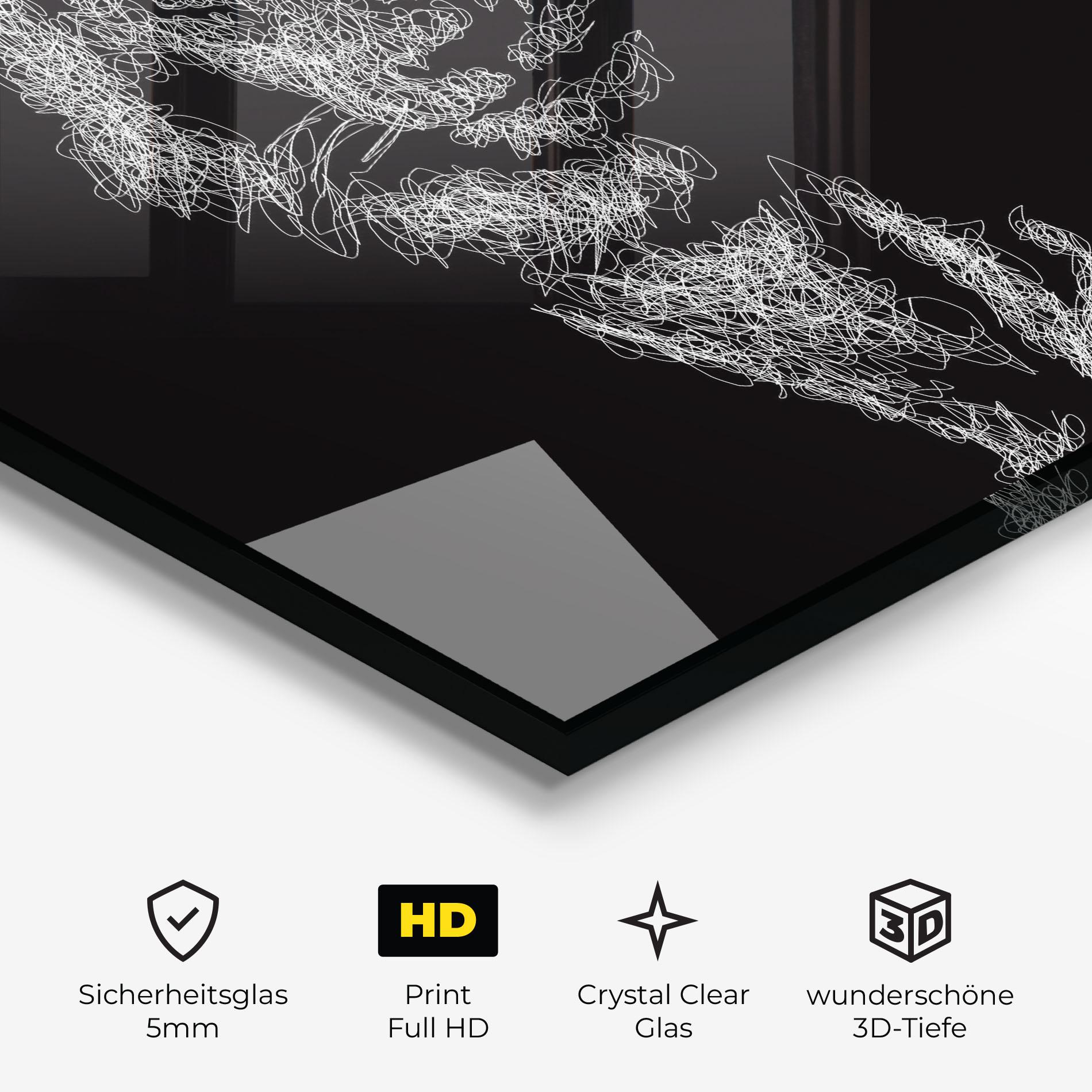 Glasbild Lion Signature mockup 3