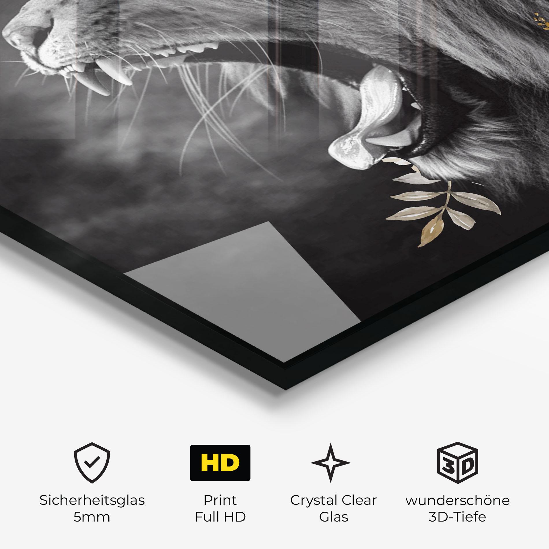 Glasbild Roaring Flowers mockup 3