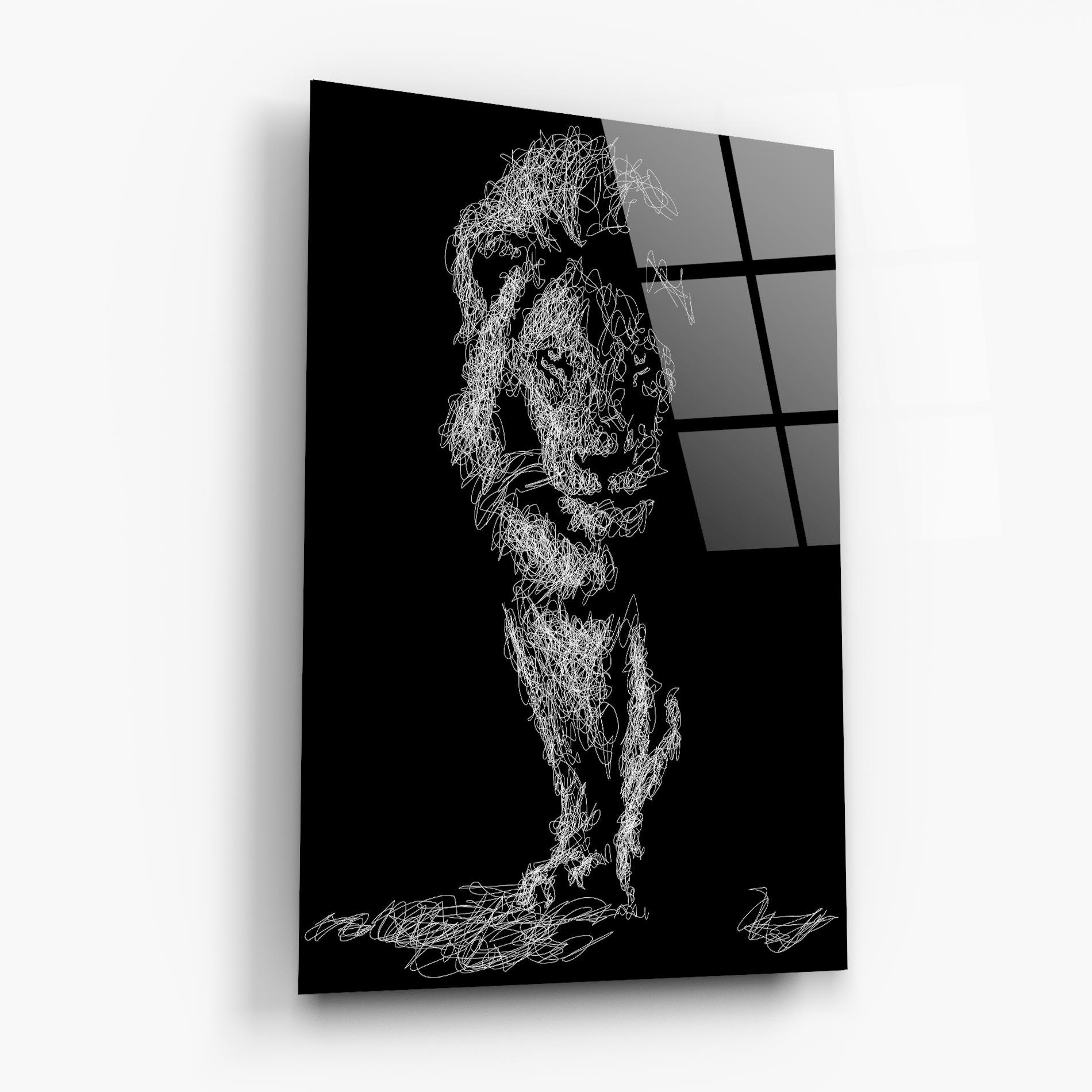 Glasbild Lion Signature mockup 6