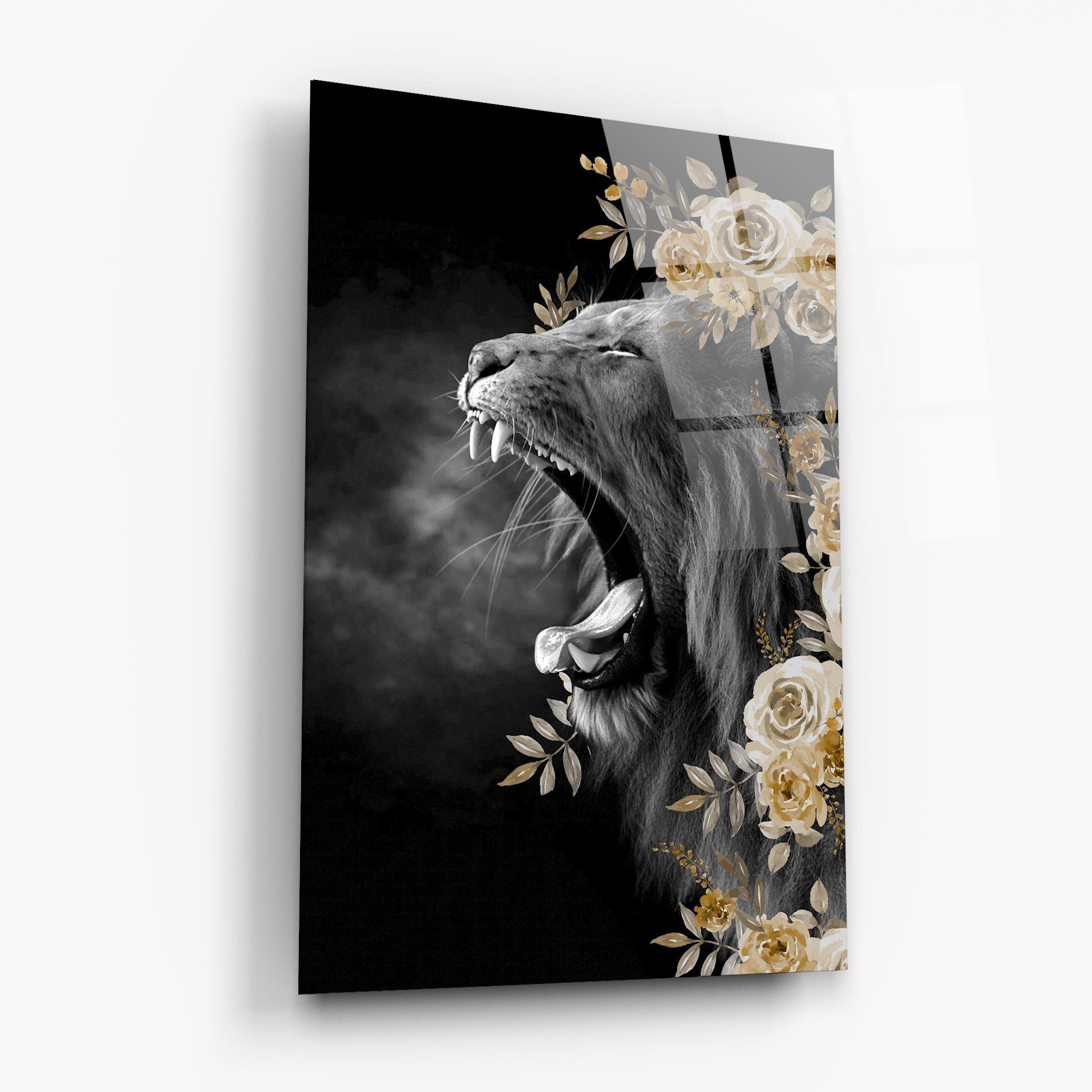 Glasbild Roaring Flowers mockup 6