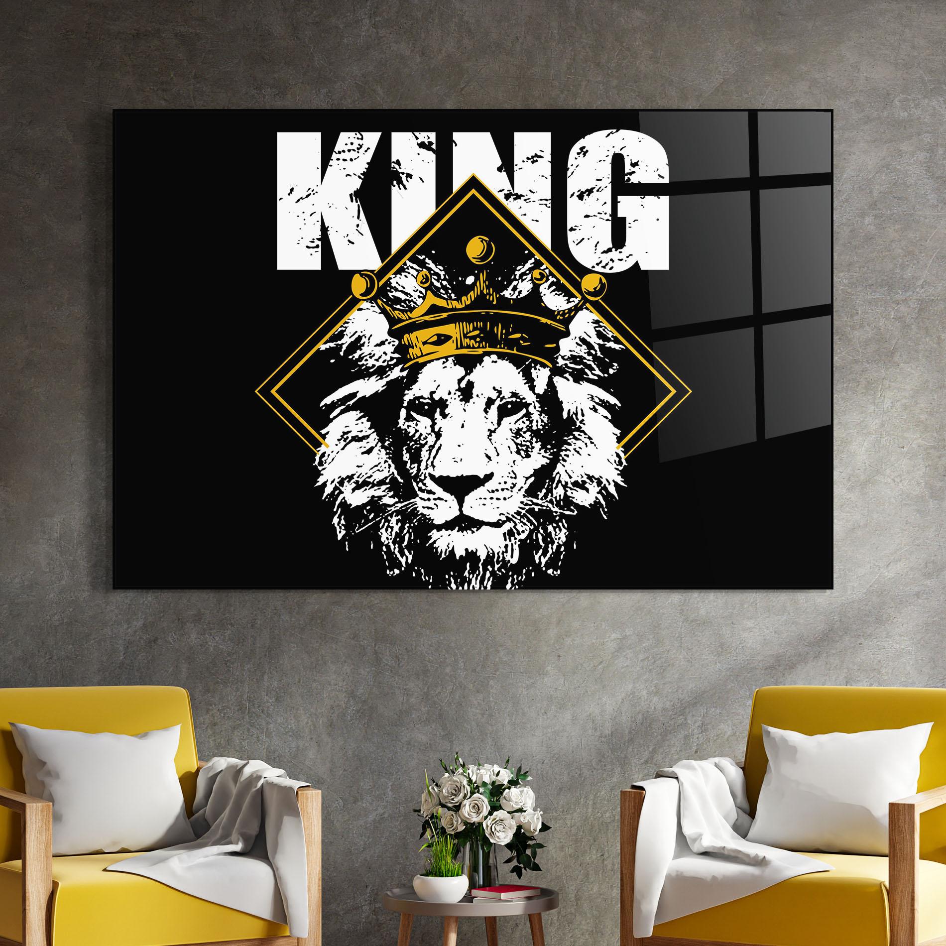 Glasbild Jungle King mockup 4