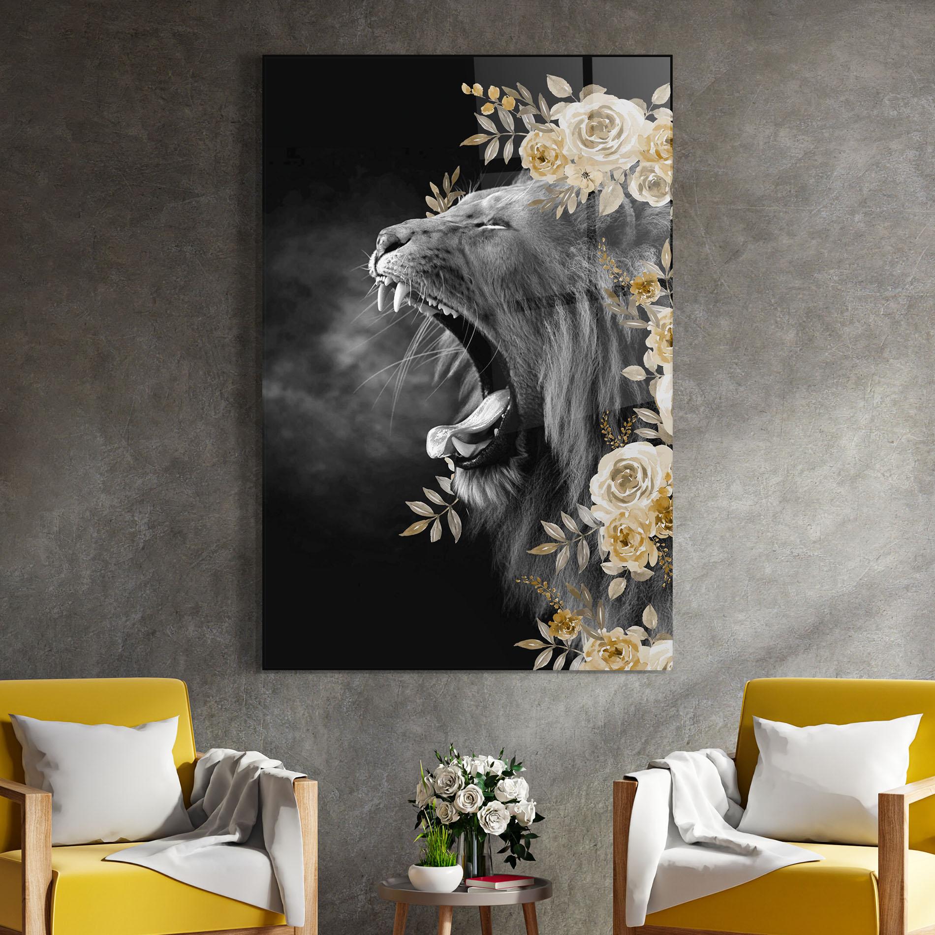 Glasbild Roaring Flowers mockup 4