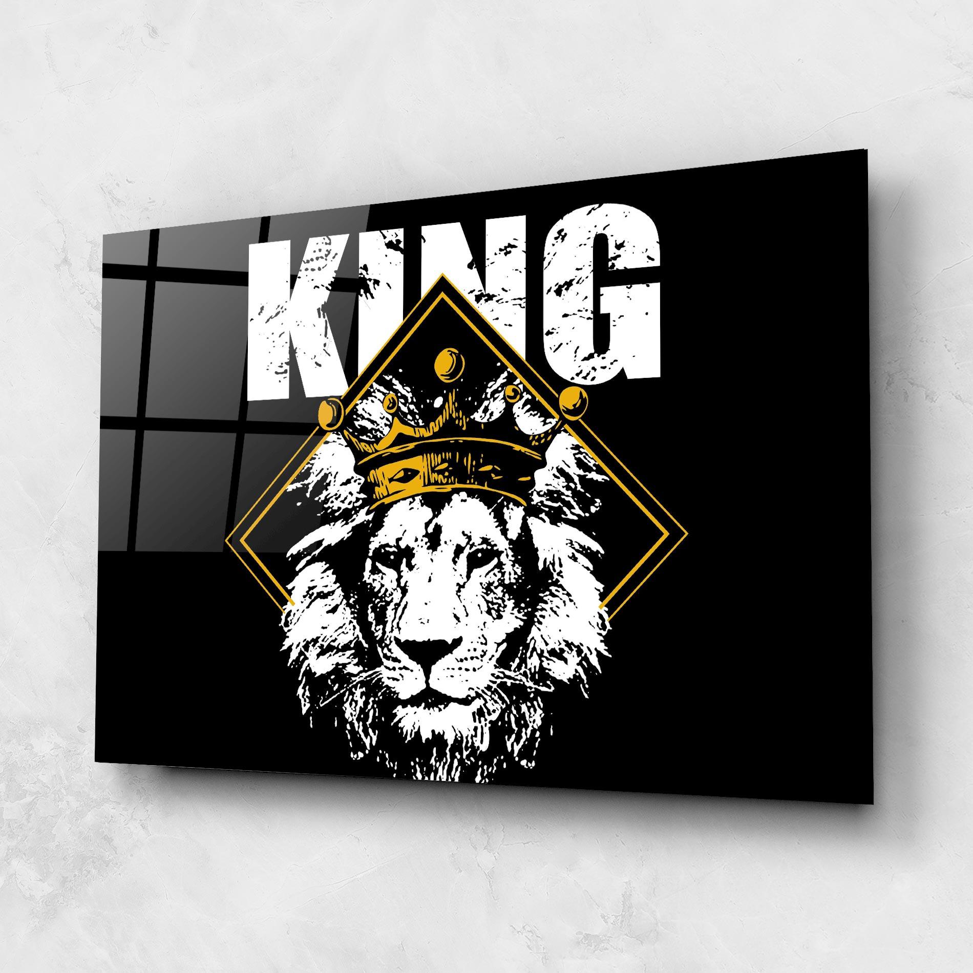 Glasbild Jungle King mockup 1