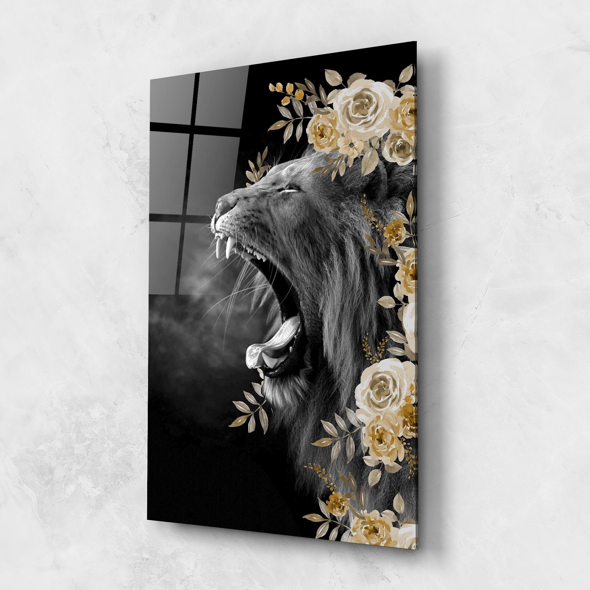 Glasbild Roaring Flowers mockup 1