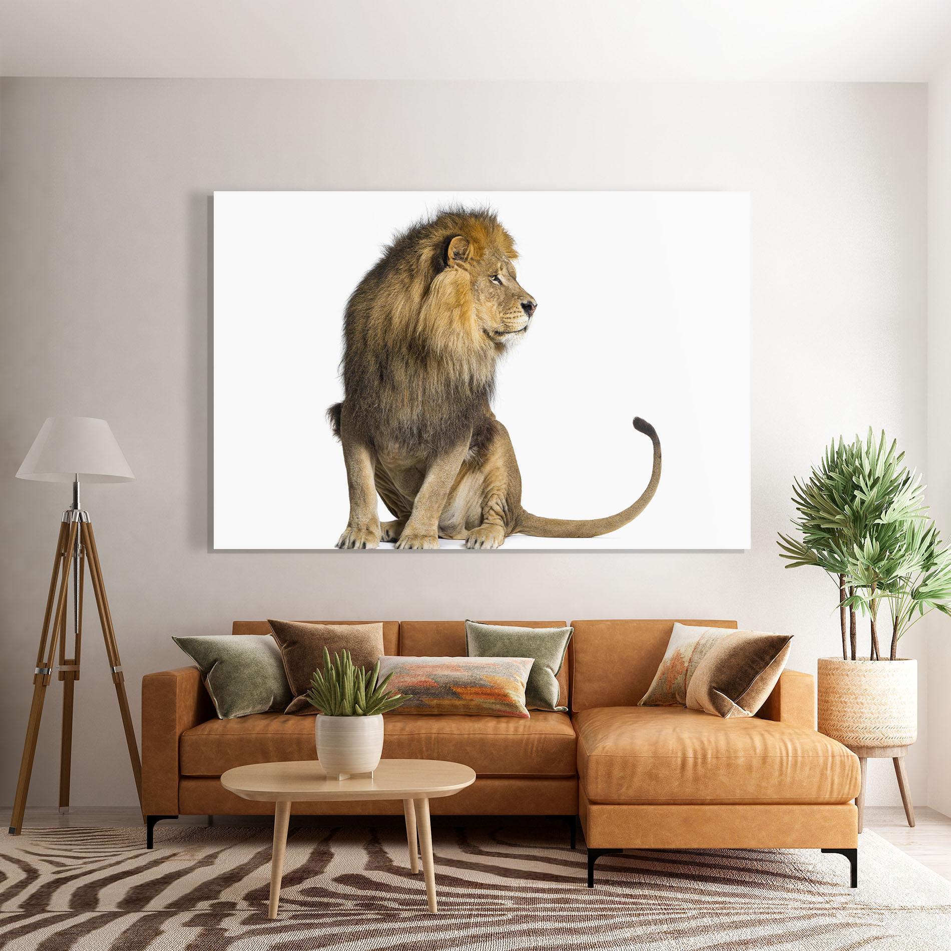Glasbild Big Lion mockup 7