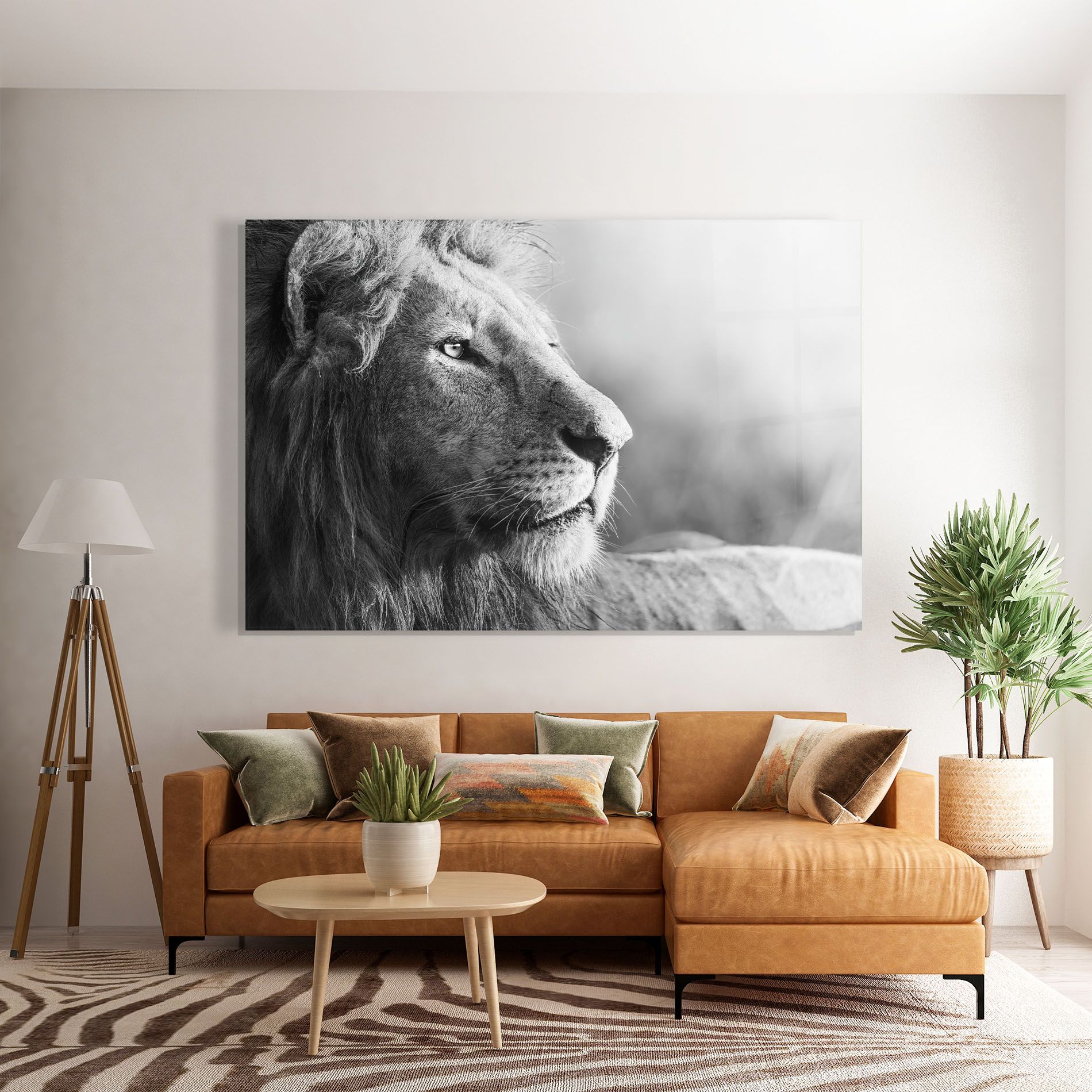 Grey Lion Head mockup 7