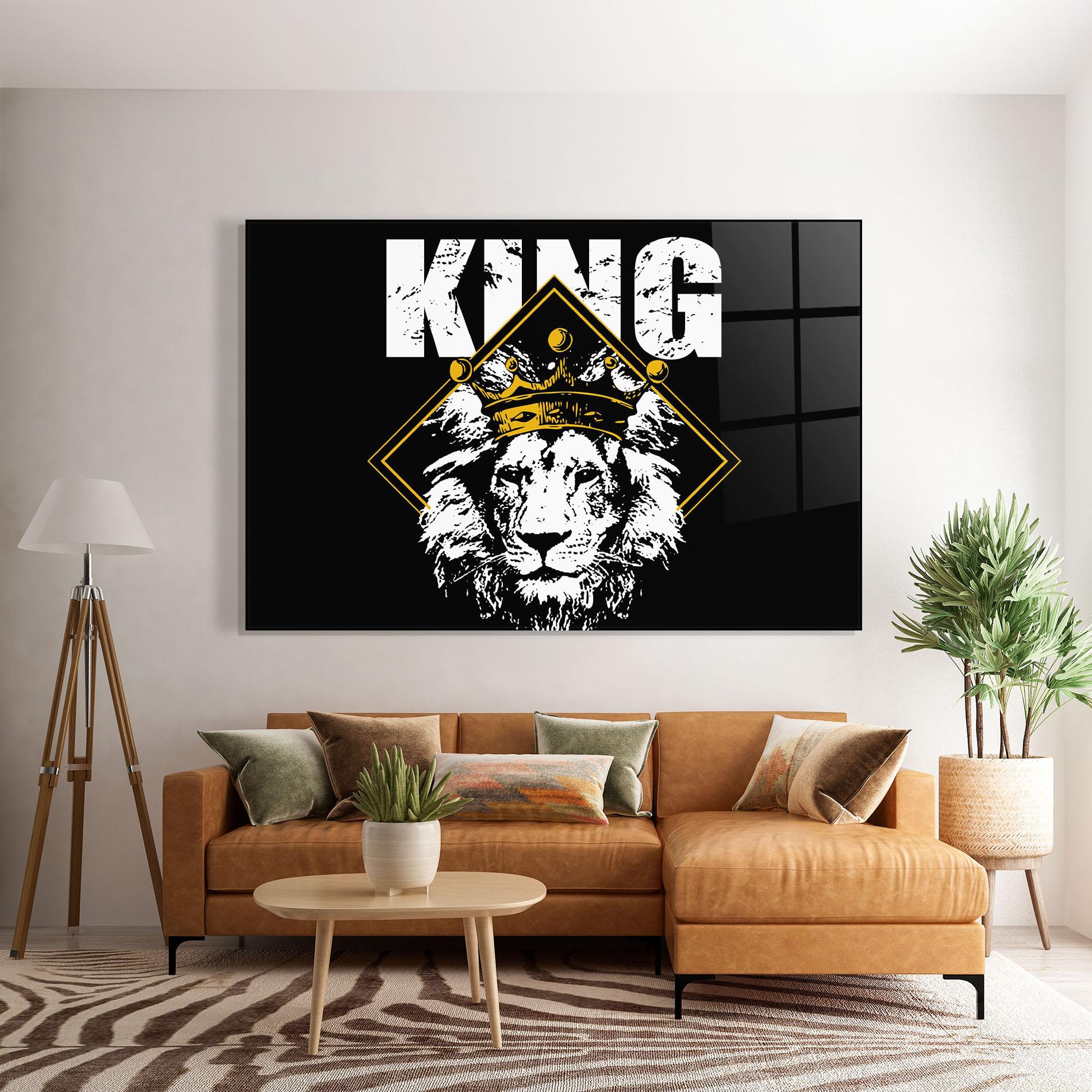 Glasbild Jungle King mockup 7
