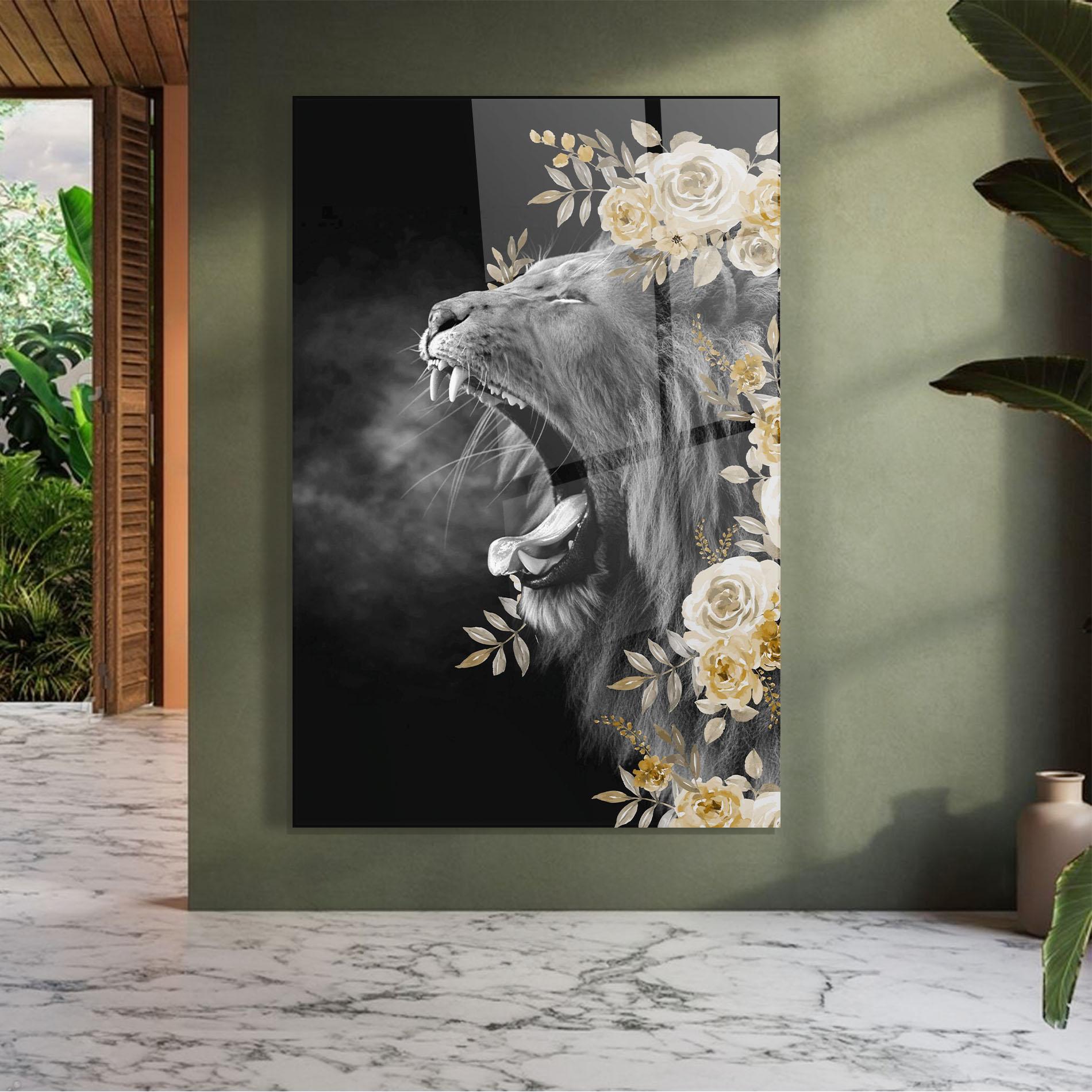 Glasbild Roaring Flowers mockup 7