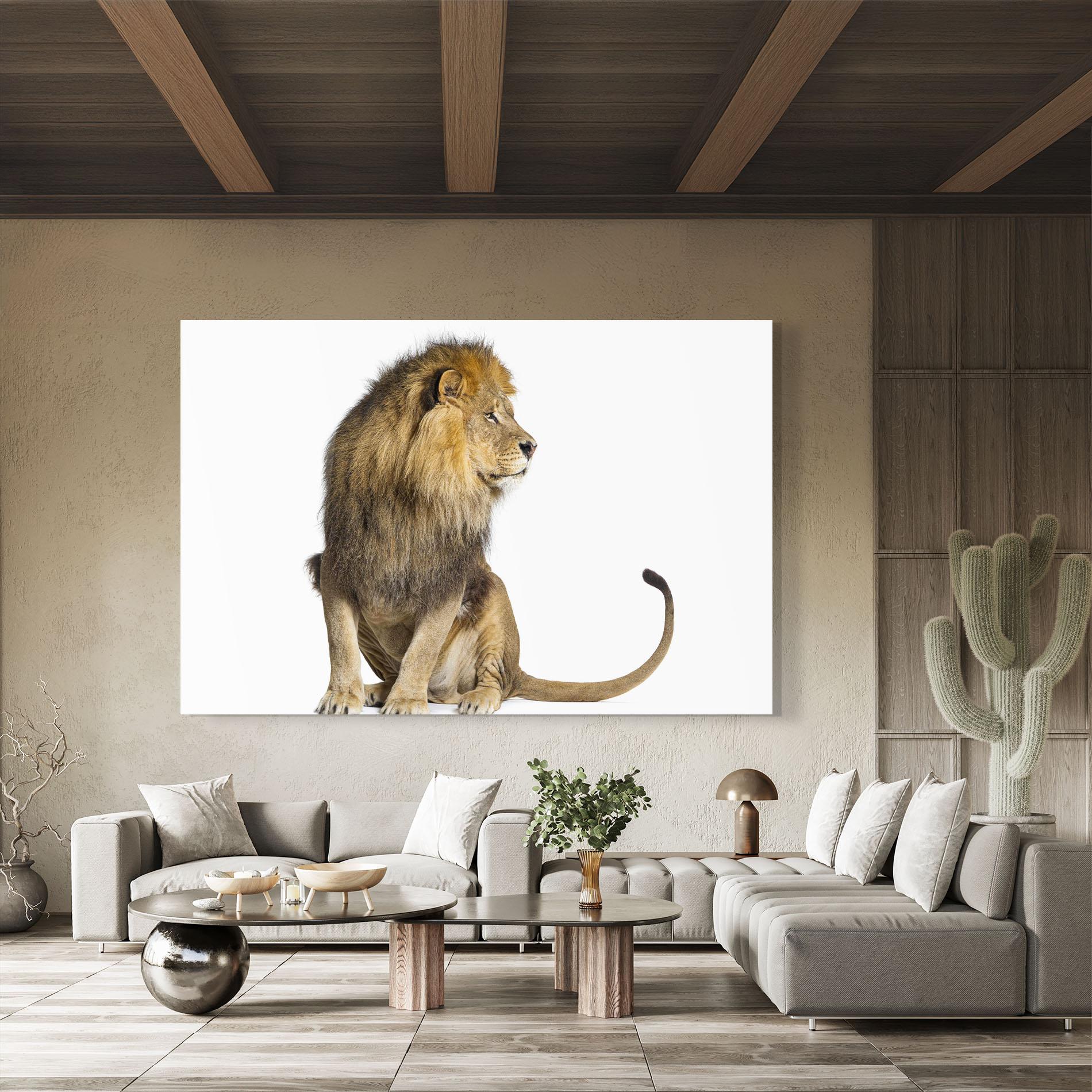 Glasbild Big Lion mockup 8