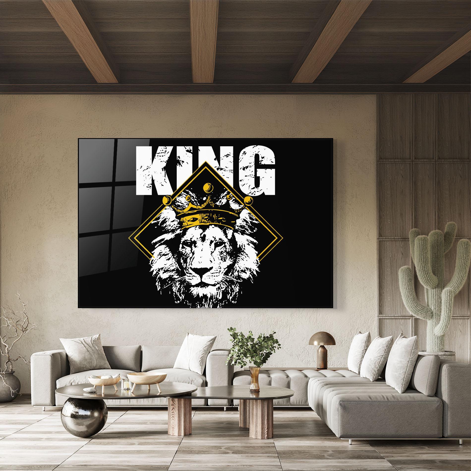 Glasbild Jungle King mockup 8