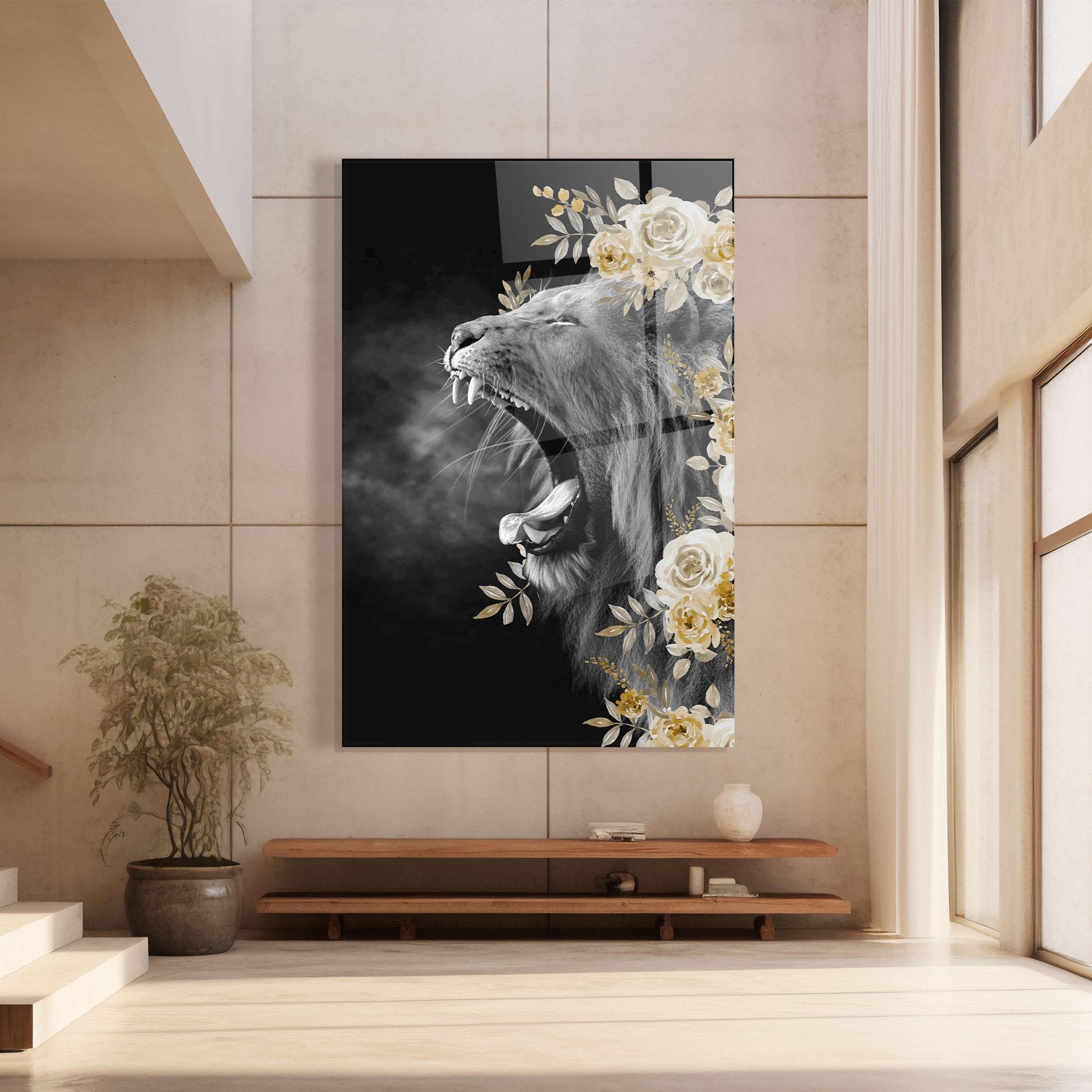 Glasbild Roaring Flowers mockup 8