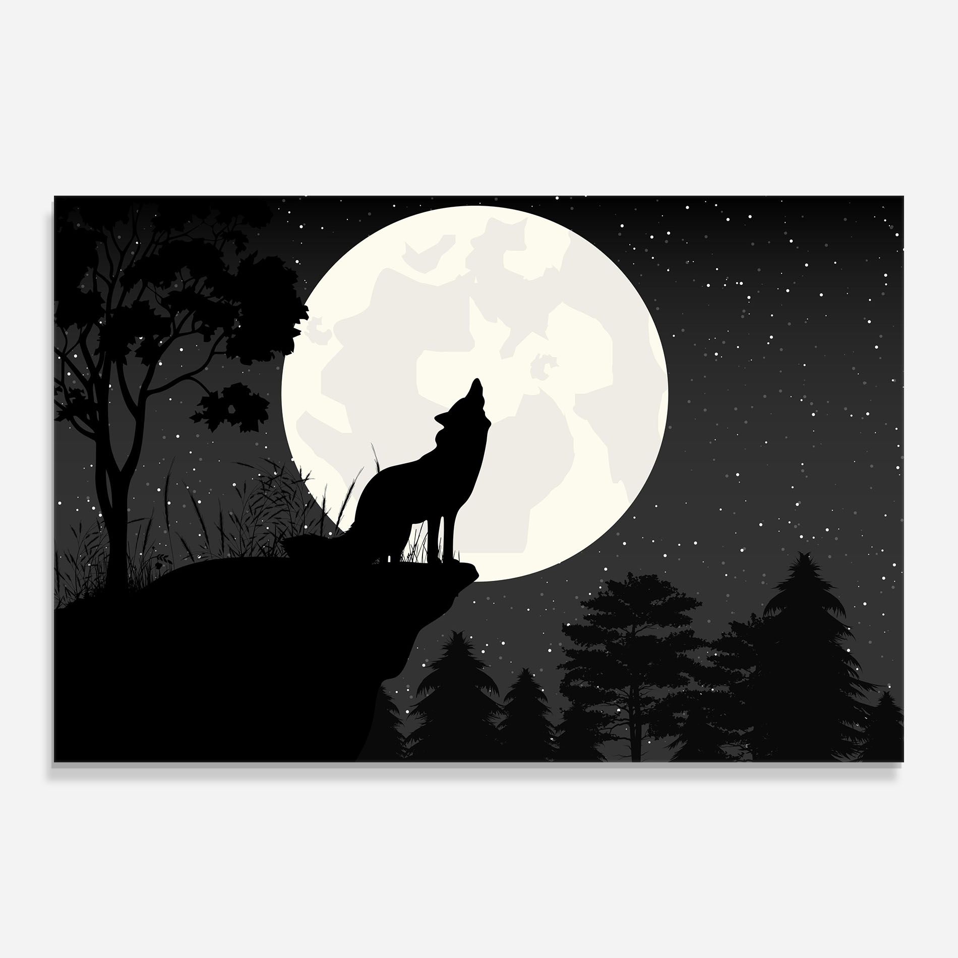 Moon Wolf Silhouette mockup 0