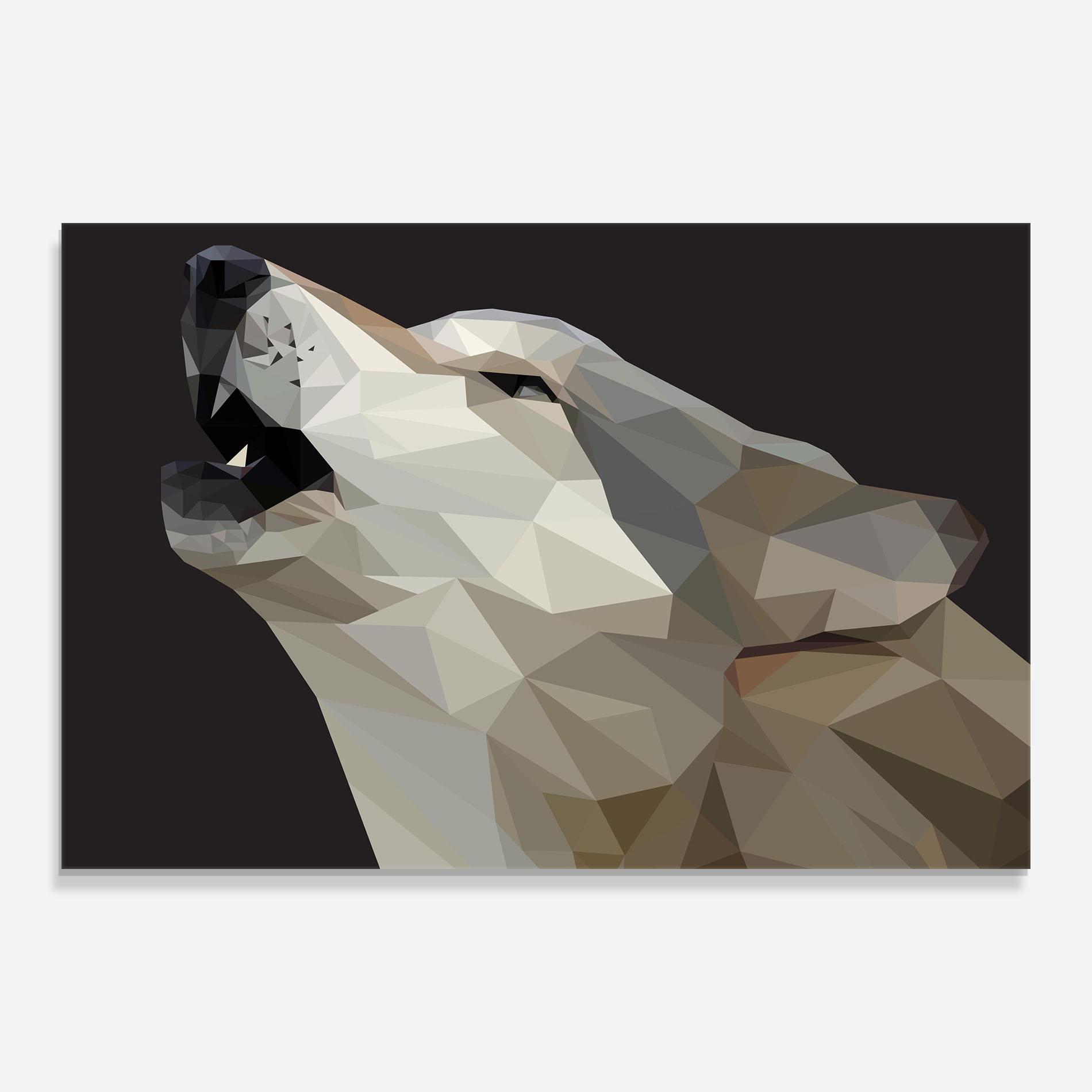 Glasbild Pretty Grey Wolf mockup 0