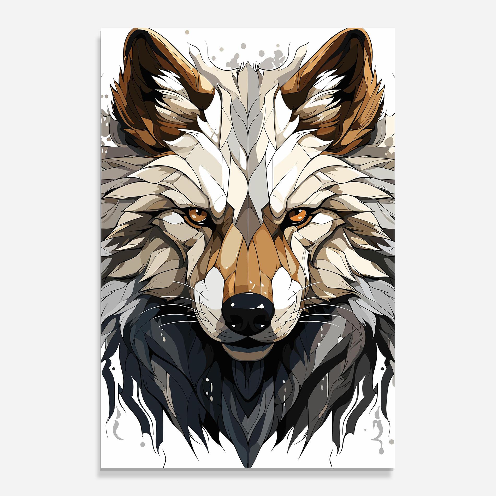 Glasbild Brown Wolf mockup 0
