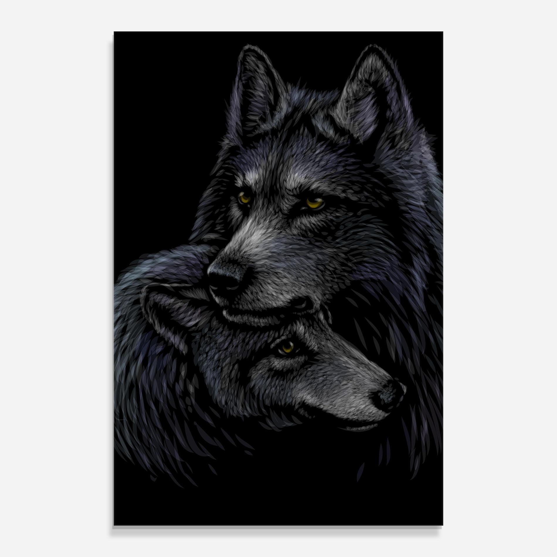 Glasbild Mom Wolf mockup 0