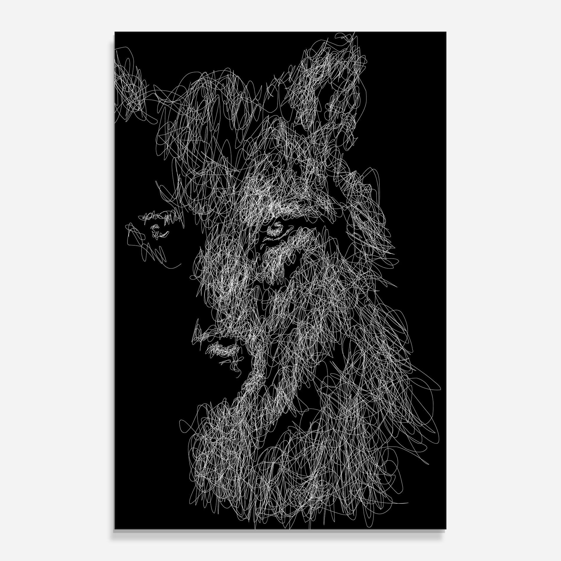 Glasbild Wolf Line mockup 0