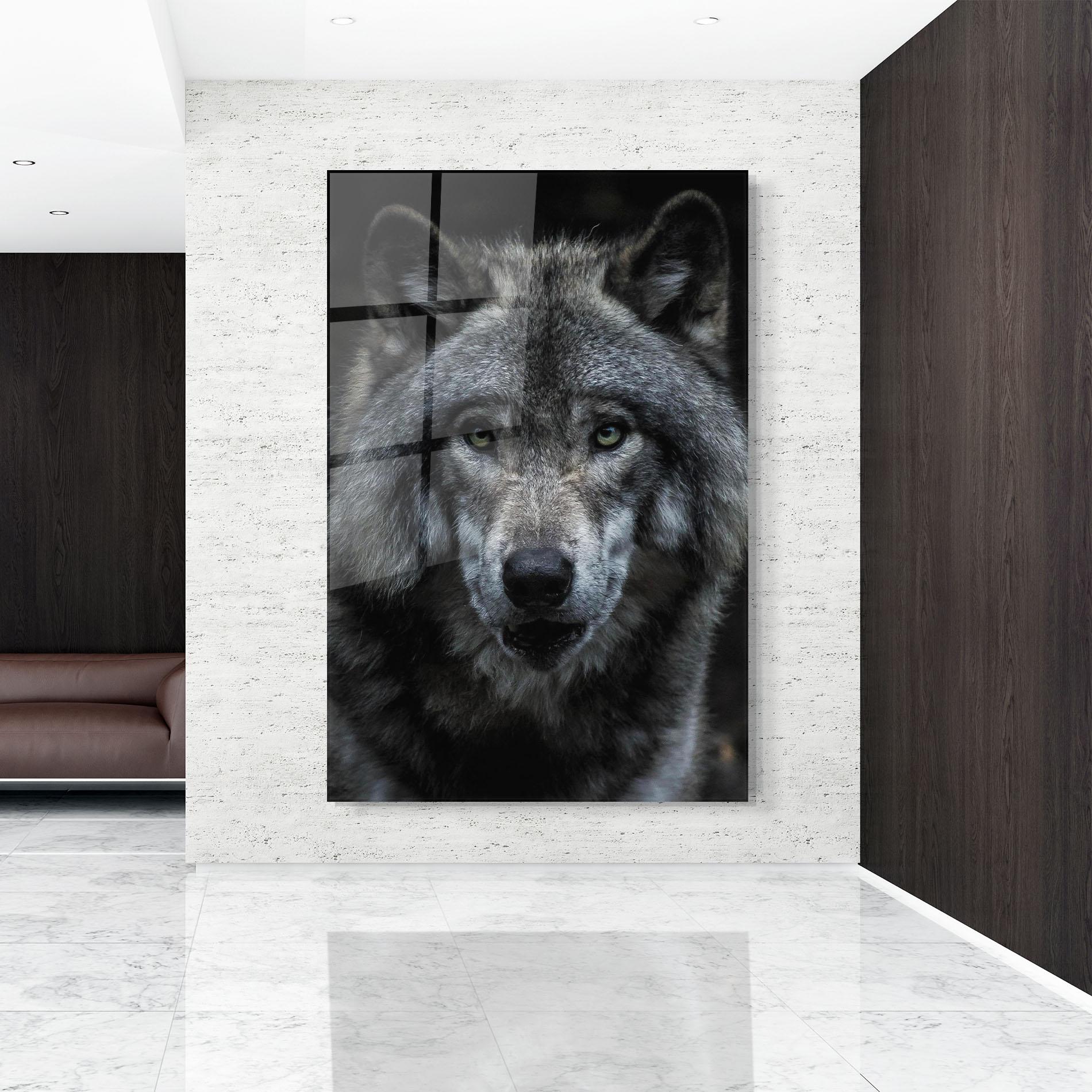 Glasbild Angry Wolf mockup 9