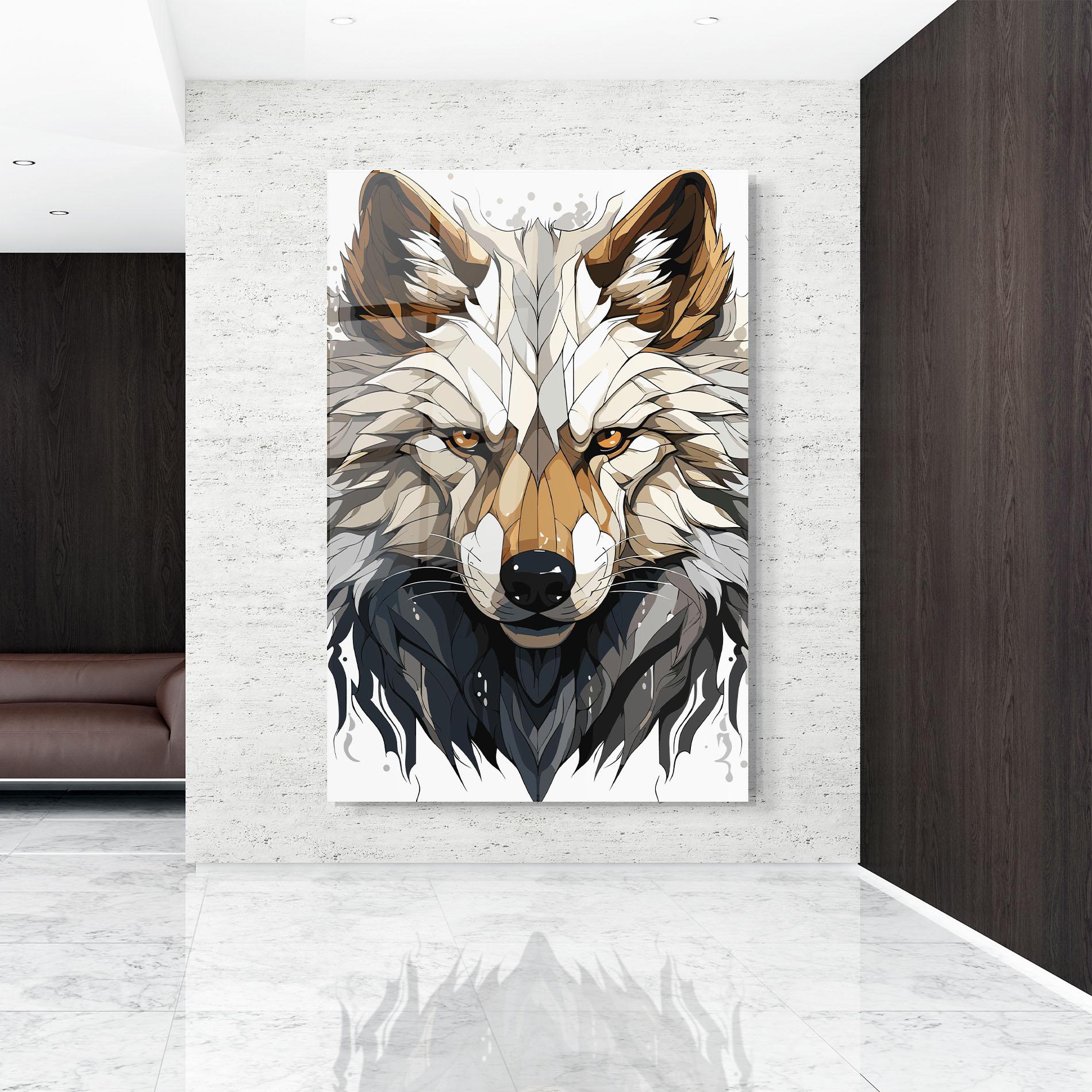 Glasbild Brown Wolf mockup 9