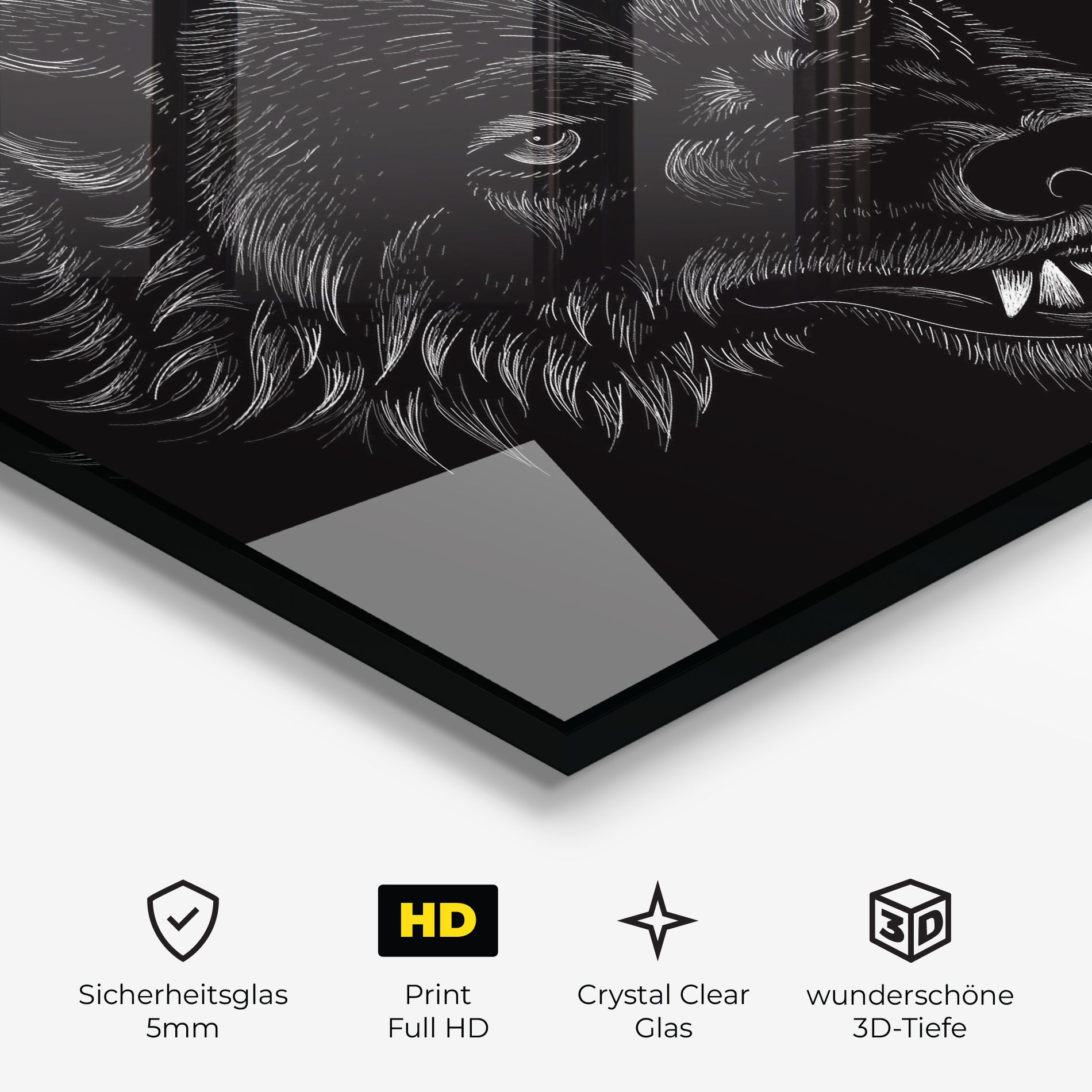Angry Wolf Face mockup 3