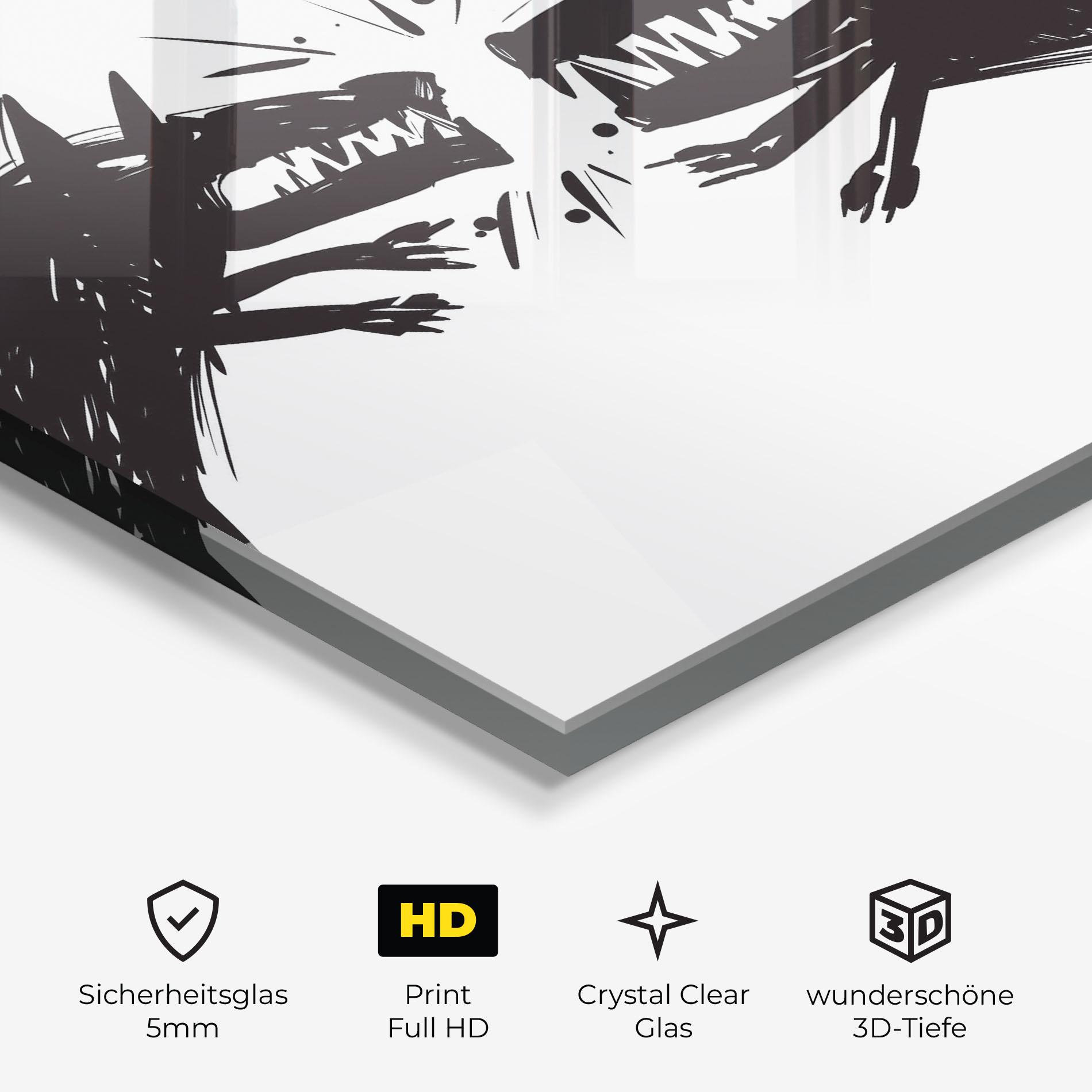 Glasbild Black Wolves mockup 3