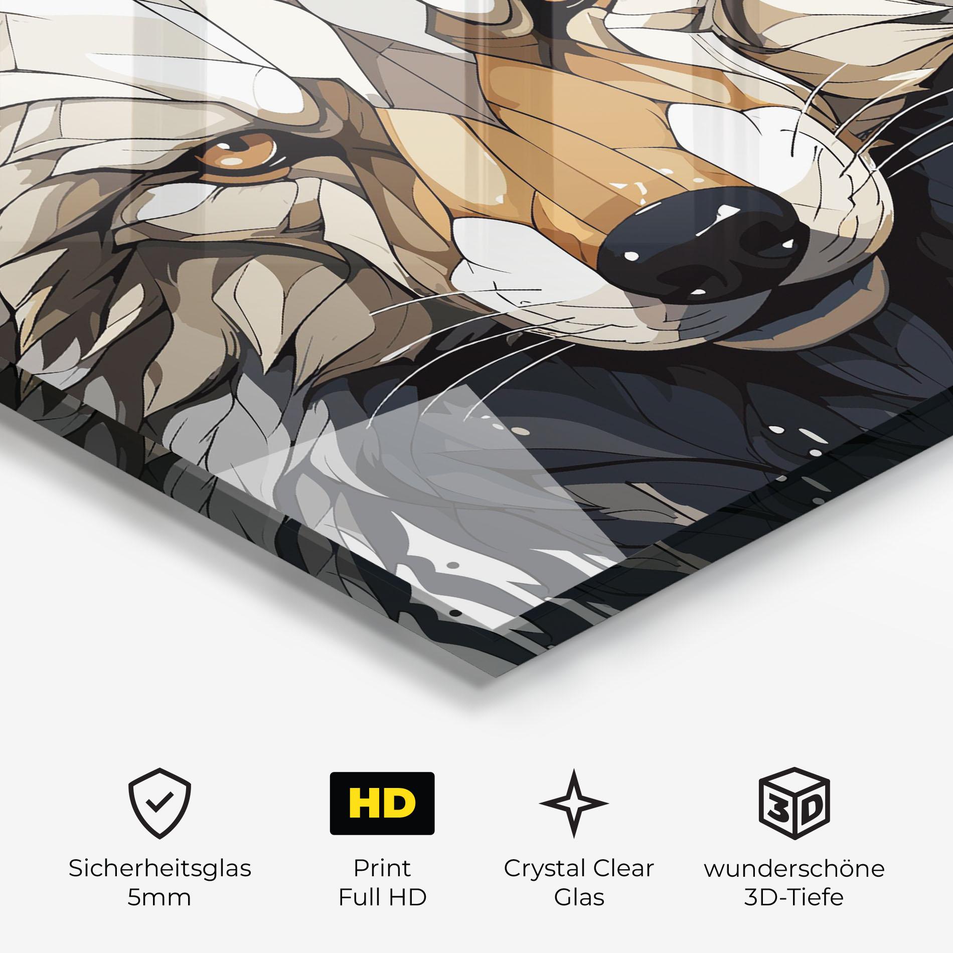 Glasbild Brown Wolf mockup 3