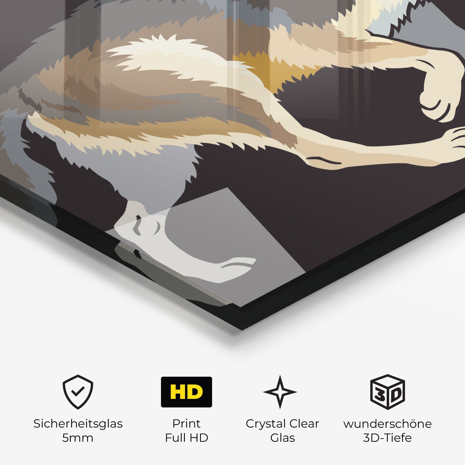 Cartoon Wolf mockup 3