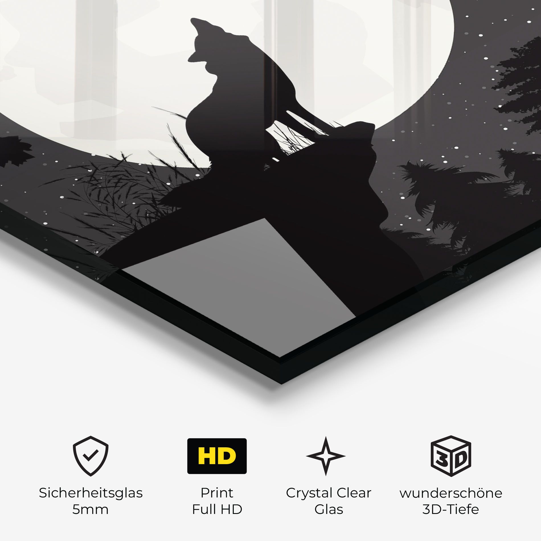 Moon Wolf Silhouette mockup 3