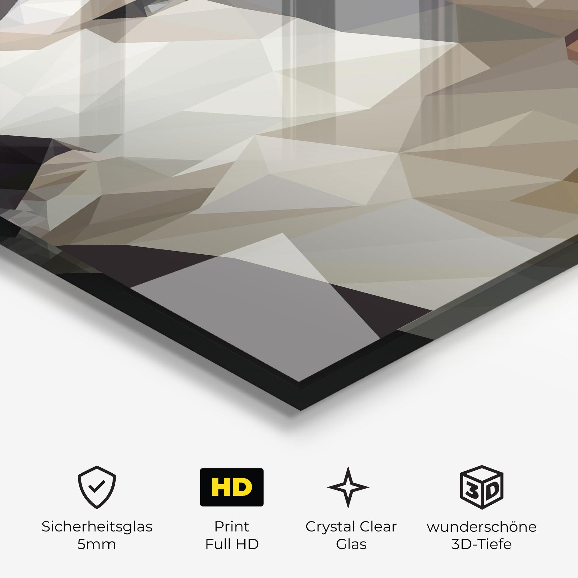 Glasbild Pretty Grey Wolf mockup 3
