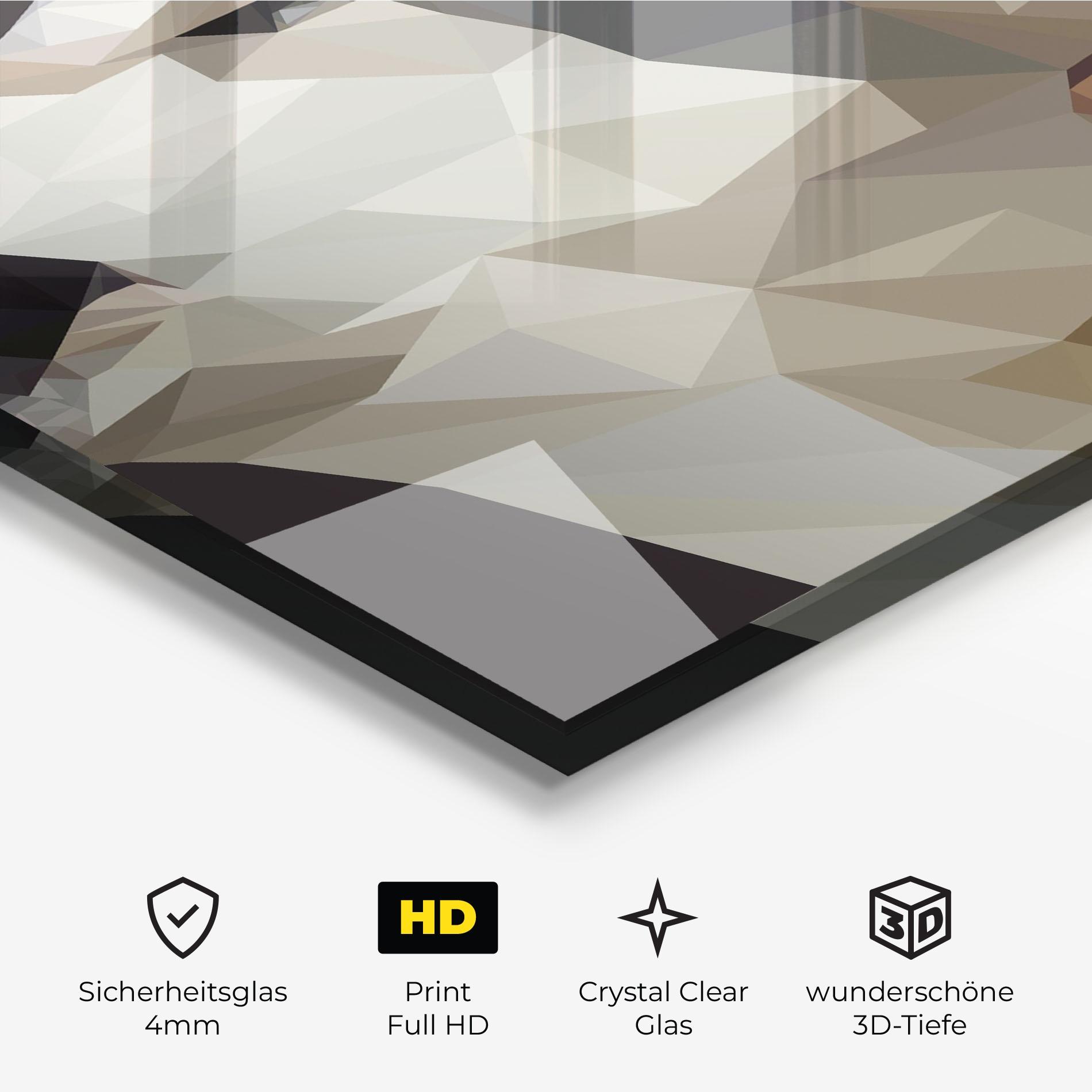 Glasbild Pretty Grey Wolf mockup 3