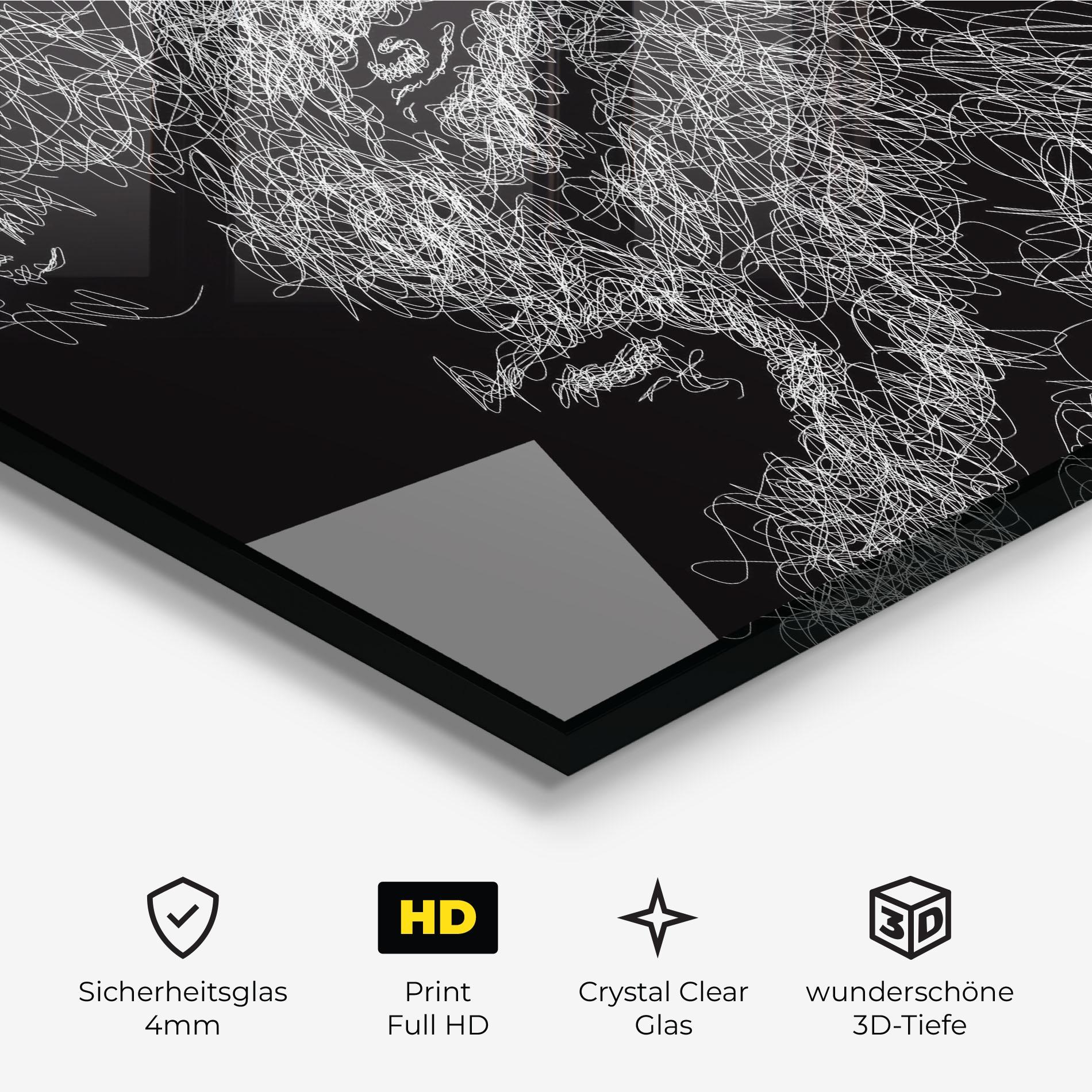 Glasbild Wolf Line mockup 3