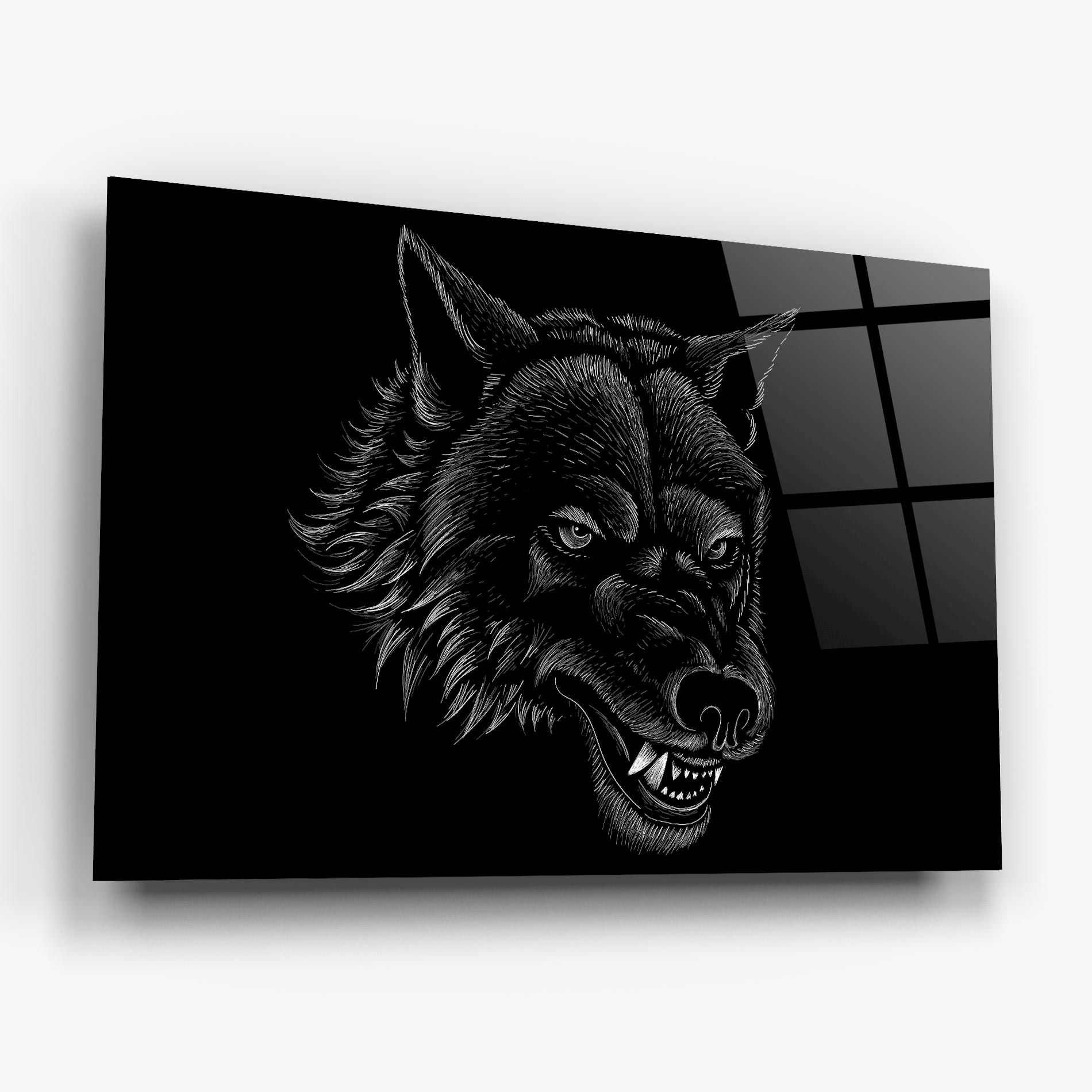 Angry Wolf Face mockup 6