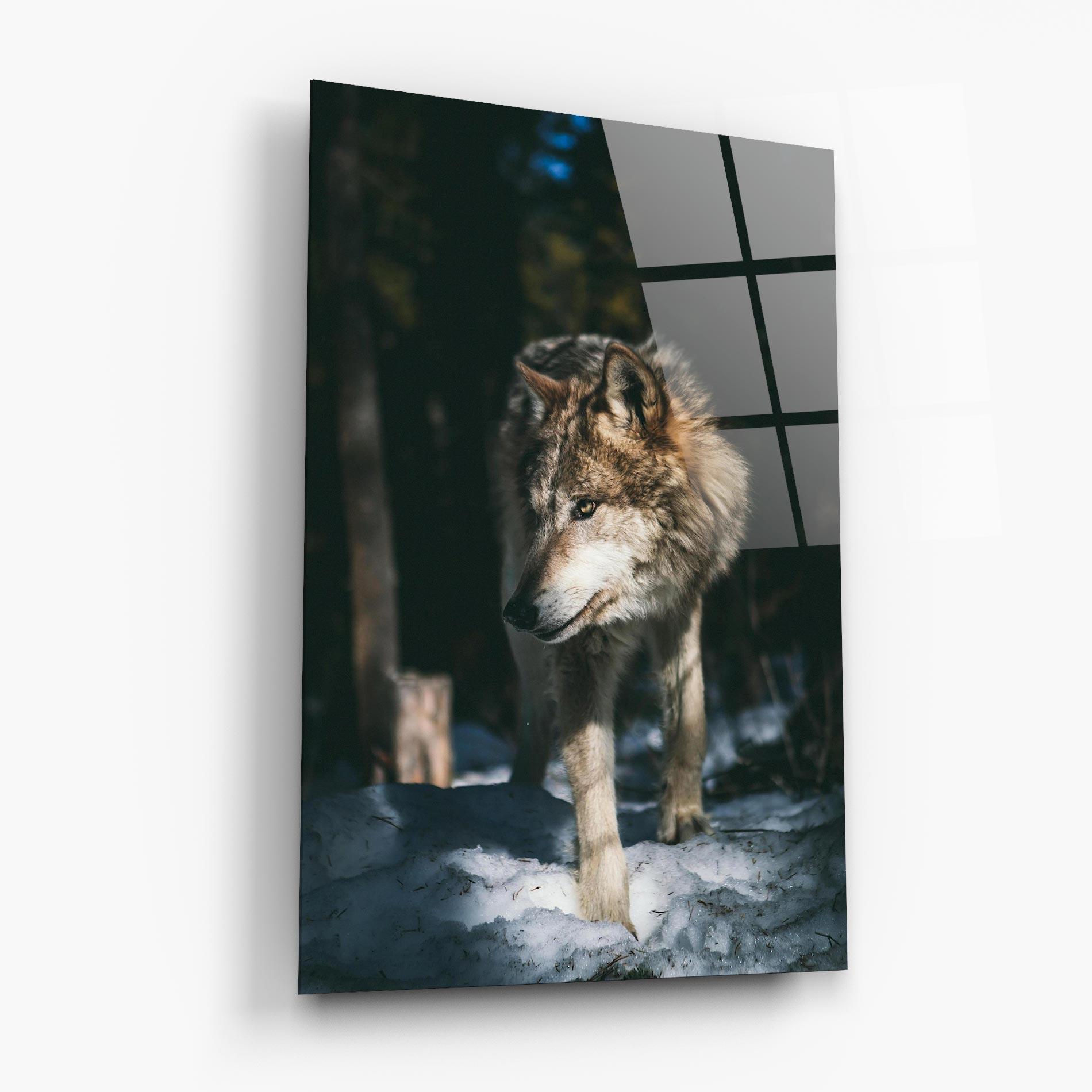 Glasbild Forest Wolf mockup 6
