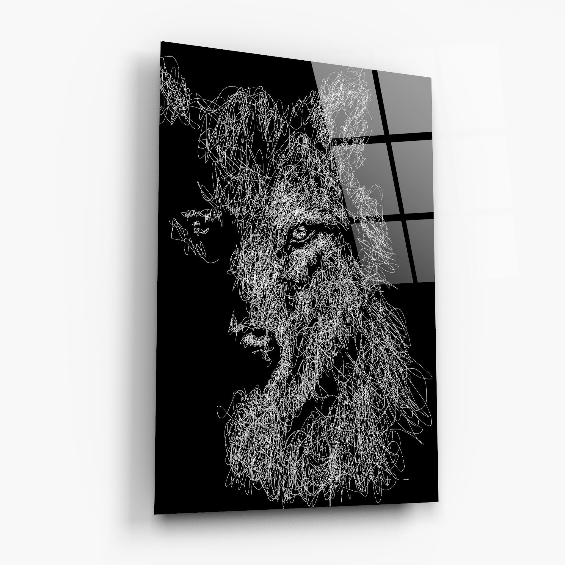 Glasbild Wolf Line mockup 6