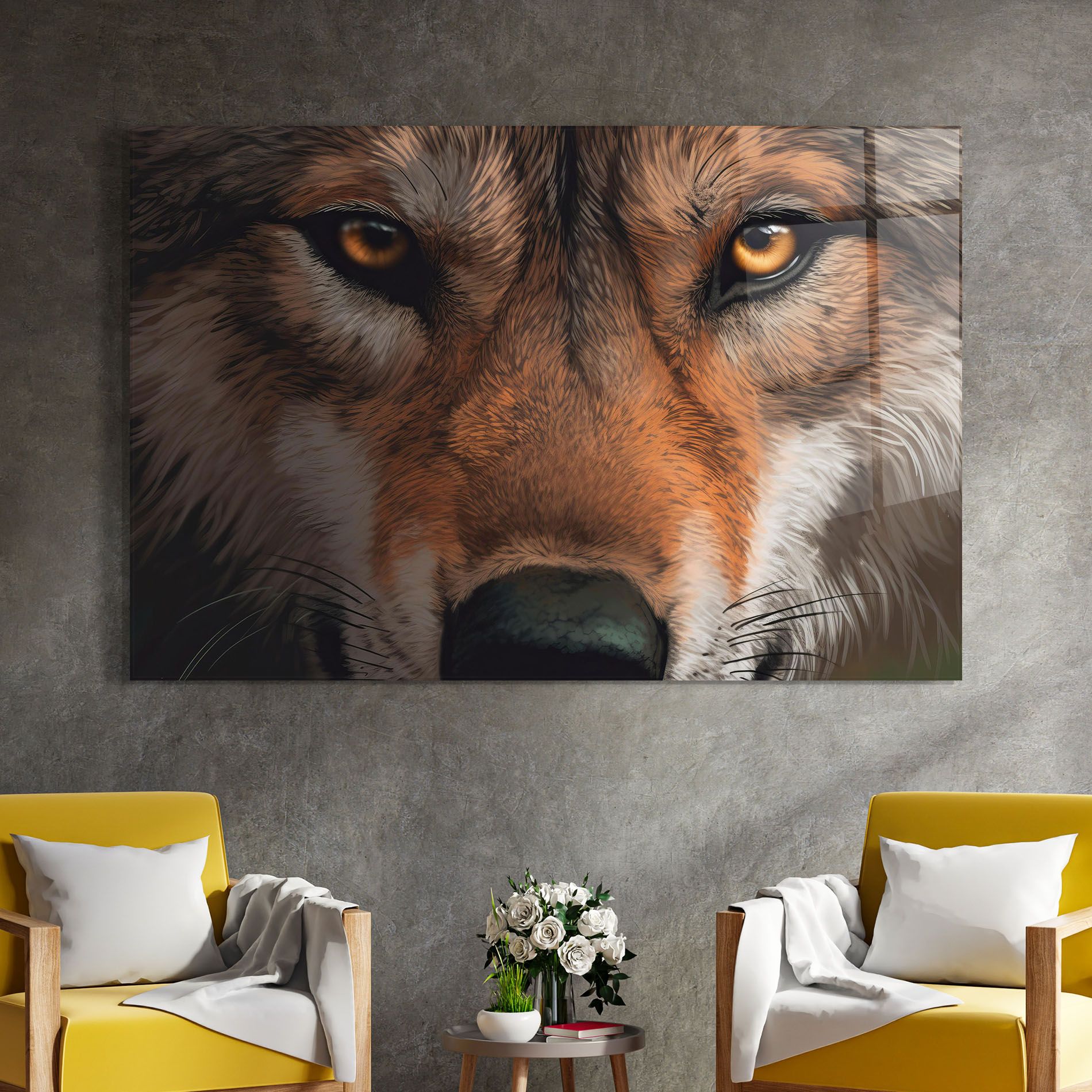 Close Up Wolf Eyes mockup 4