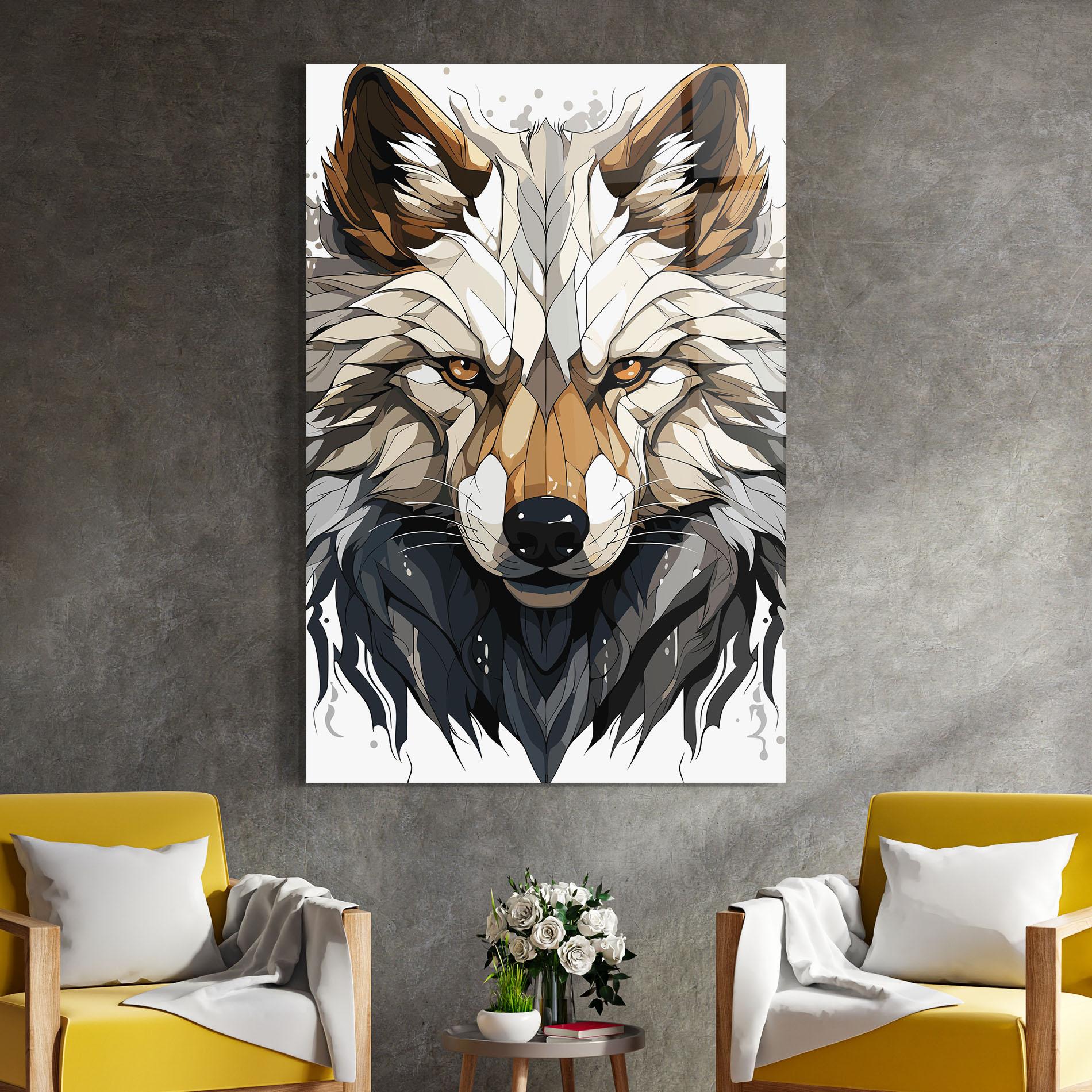 Glasbild Brown Wolf mockup 4
