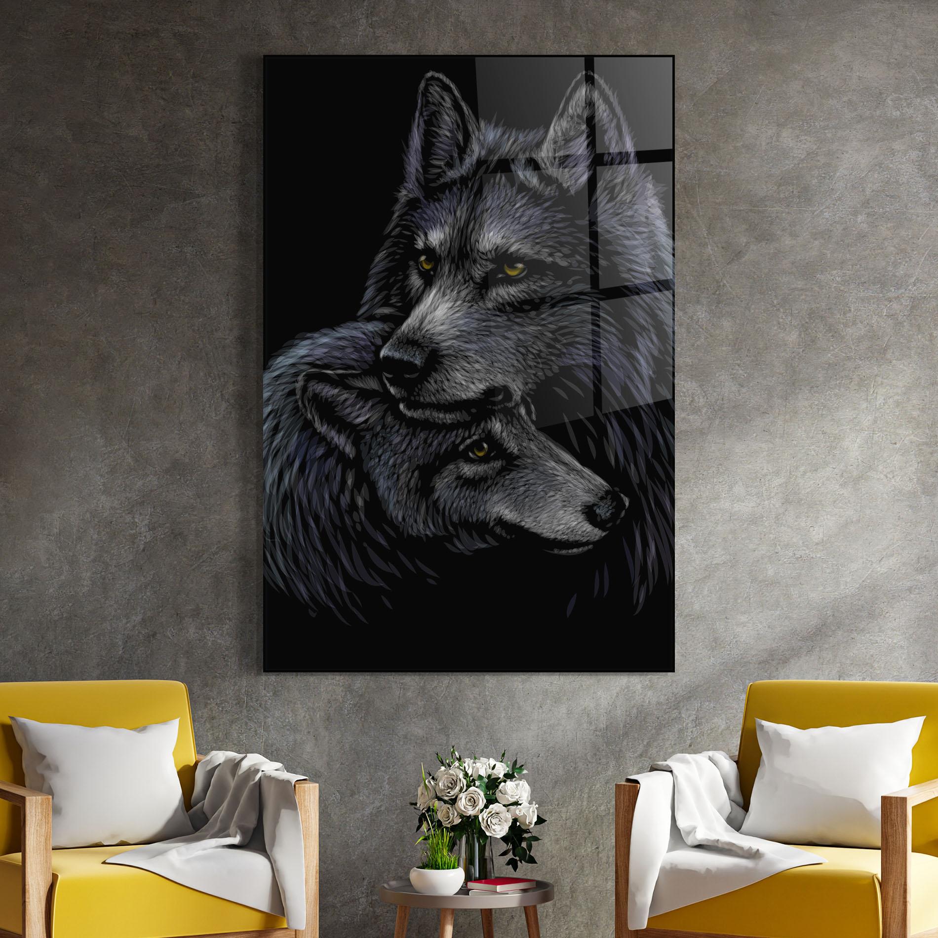 Glasbild Mom Wolf mockup 4