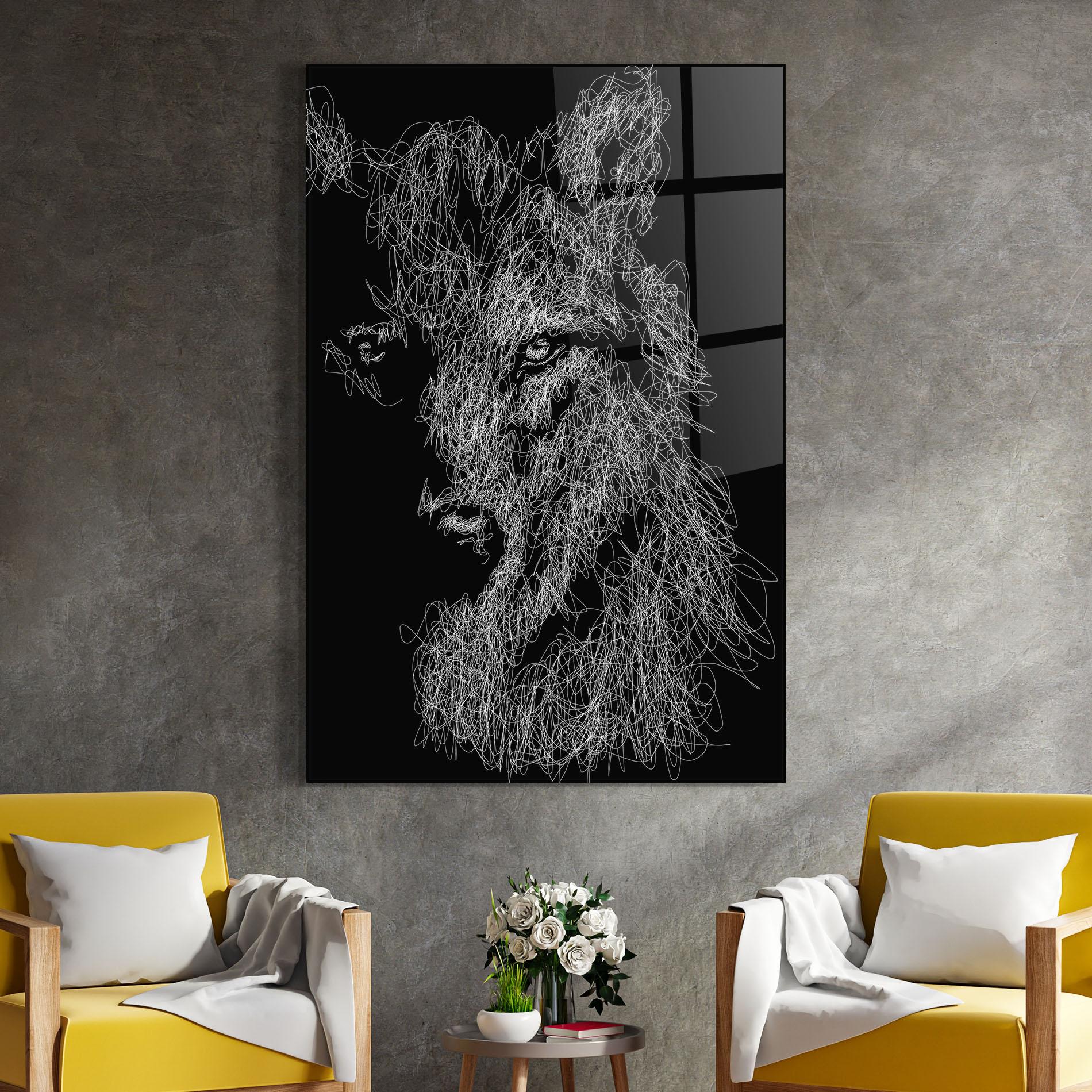 Glasbild Wolf Line mockup 4