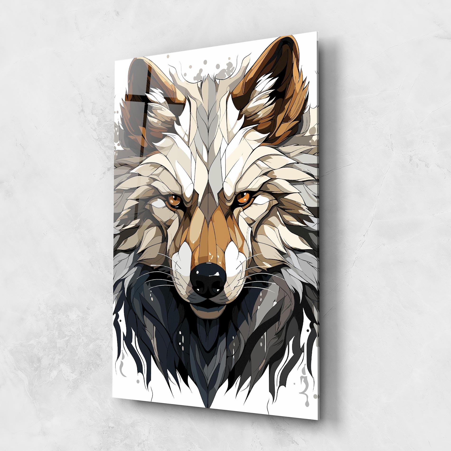 Glasbild Brown Wolf mockup 1