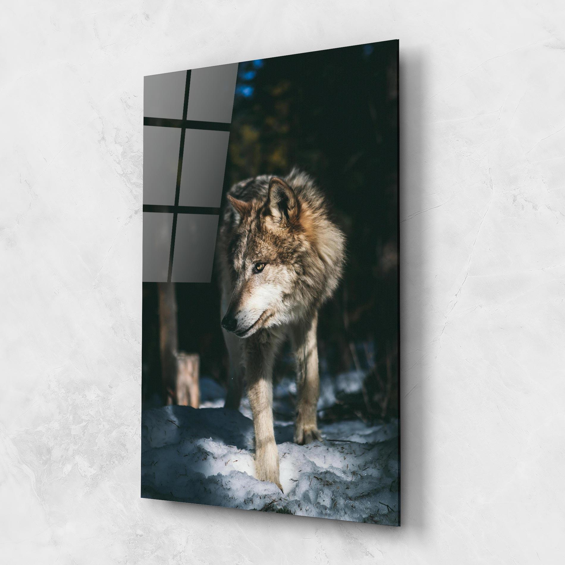 Glasbild Forest Wolf mockup 1