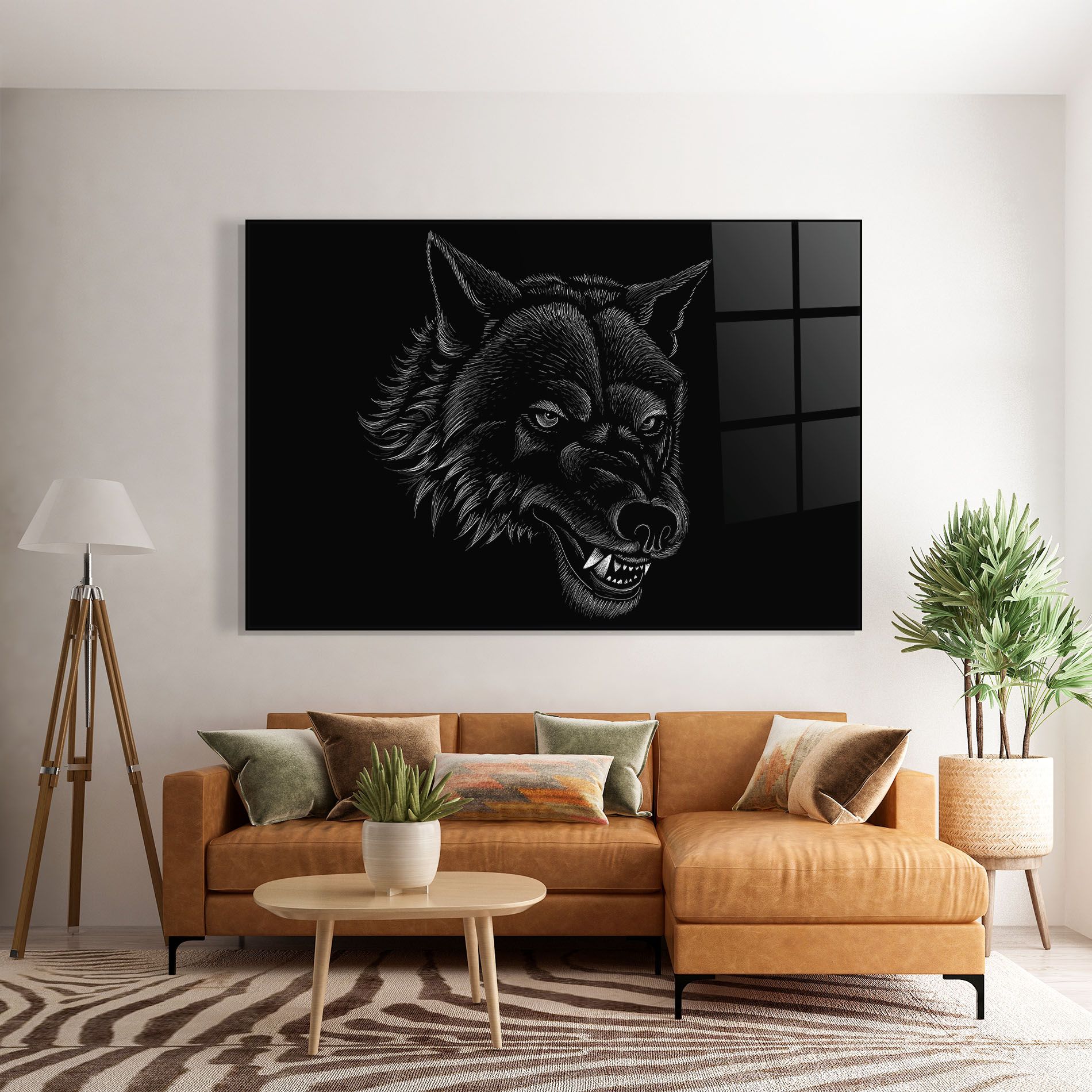Angry Wolf Face mockup 7