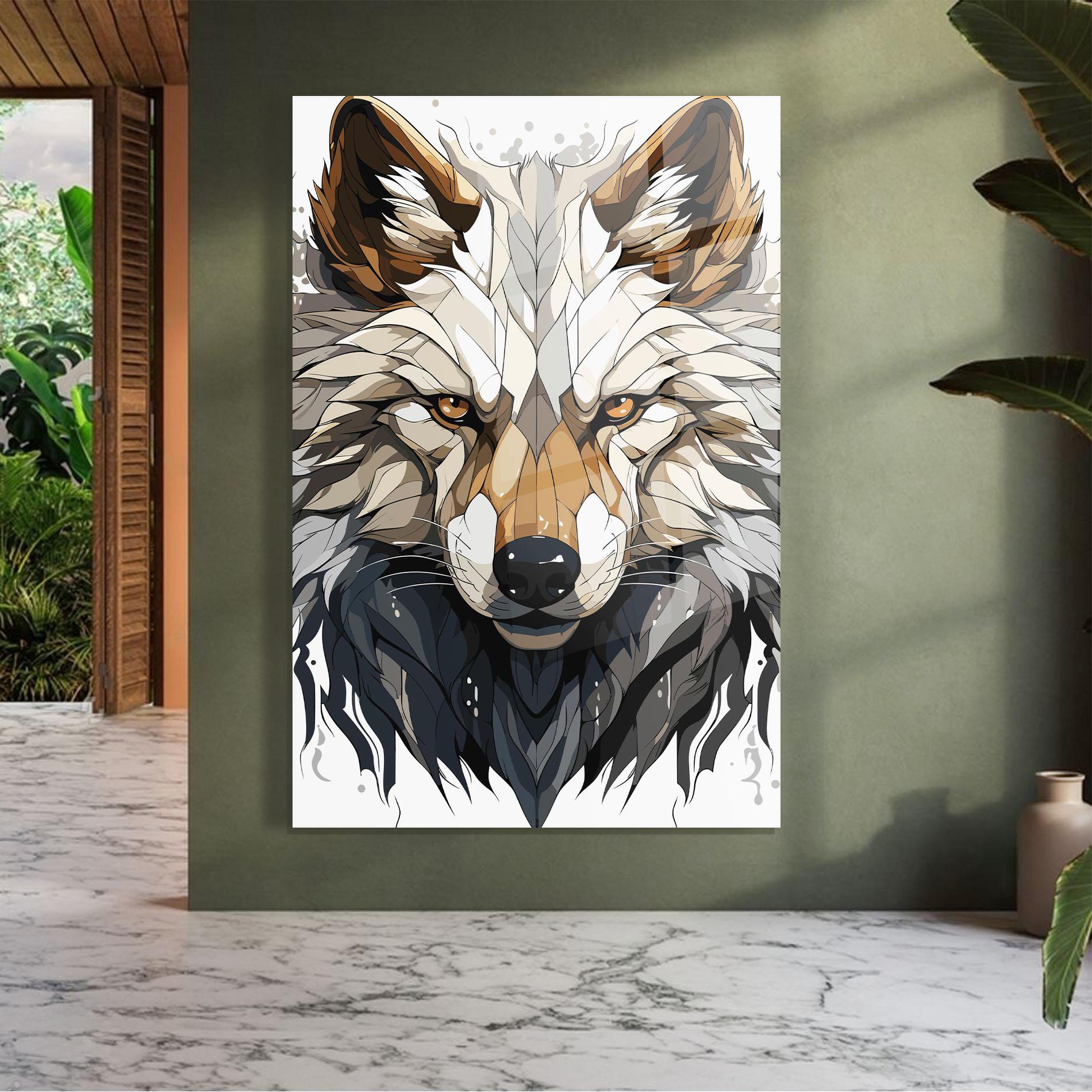 Glasbild Brown Wolf mockup 7
