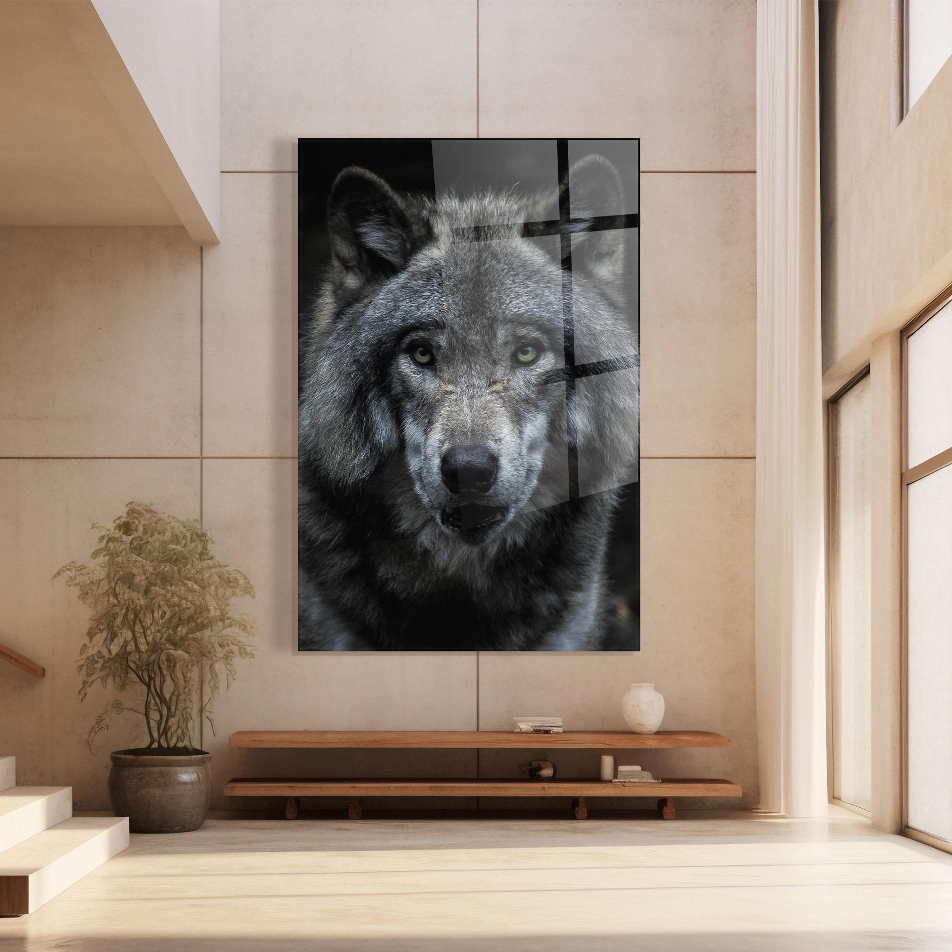 Glasbild Angry Wolf mockup 8